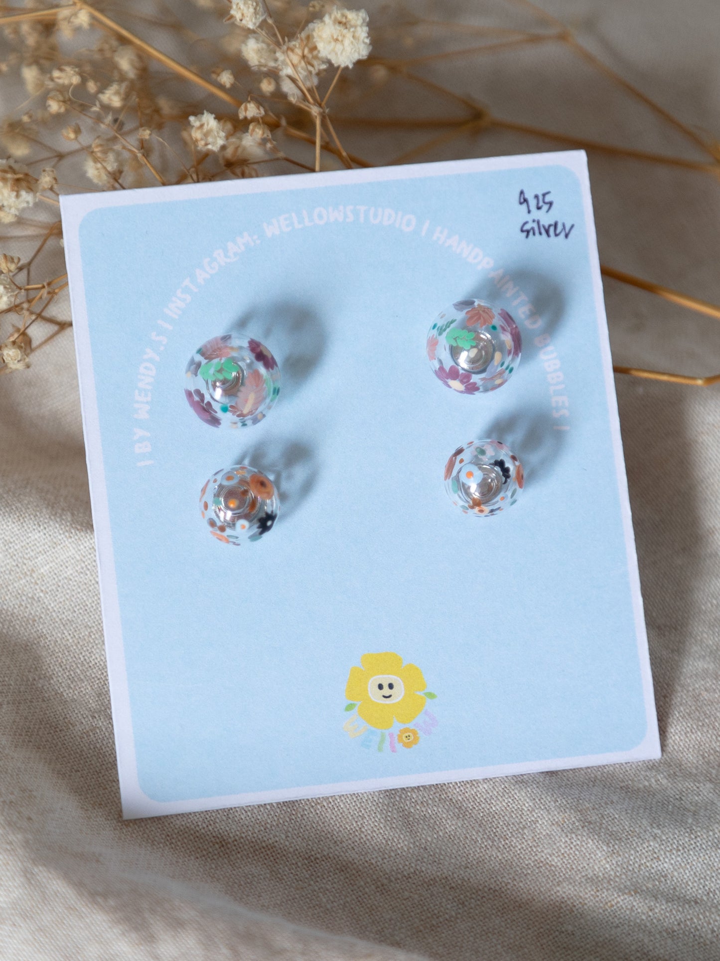 Little Garden Studs - Set I (925 silver)