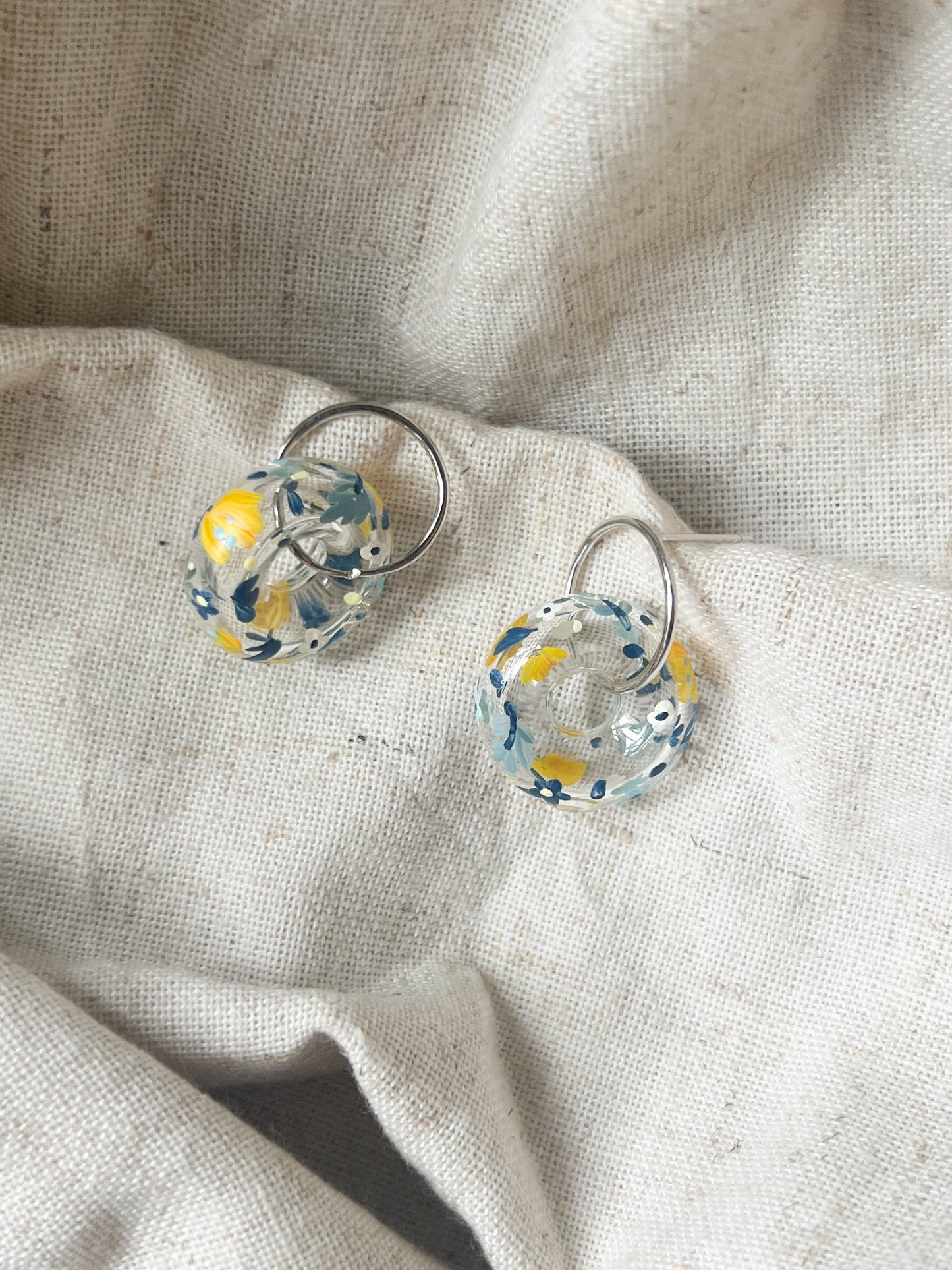 Summer Ocean Ring Studs (925 silver)