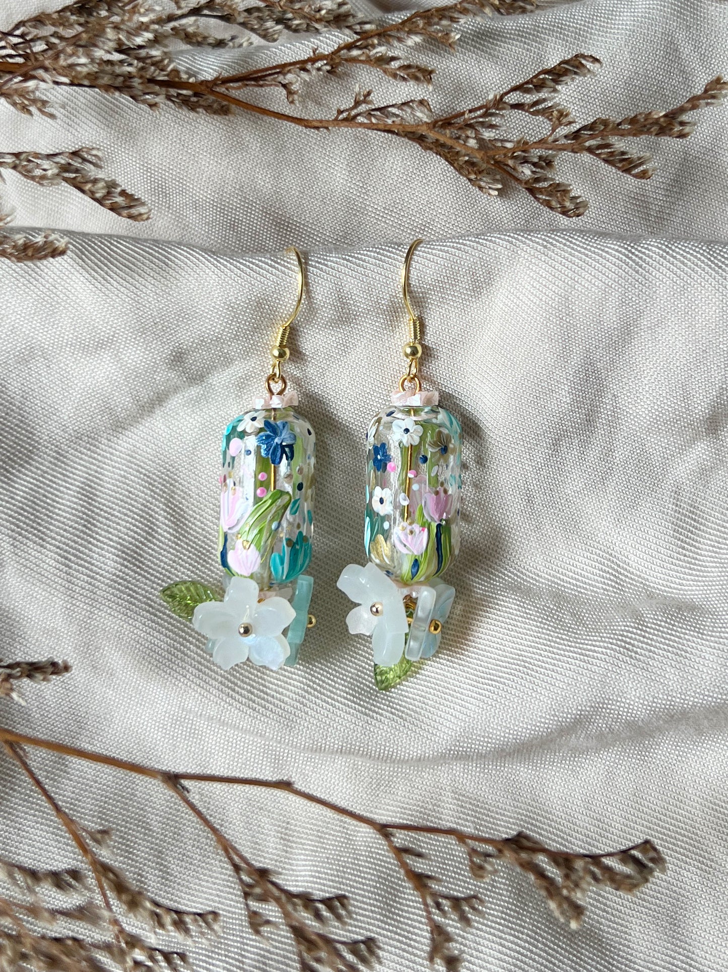 Midnight Bloom Earrings (925 silver)