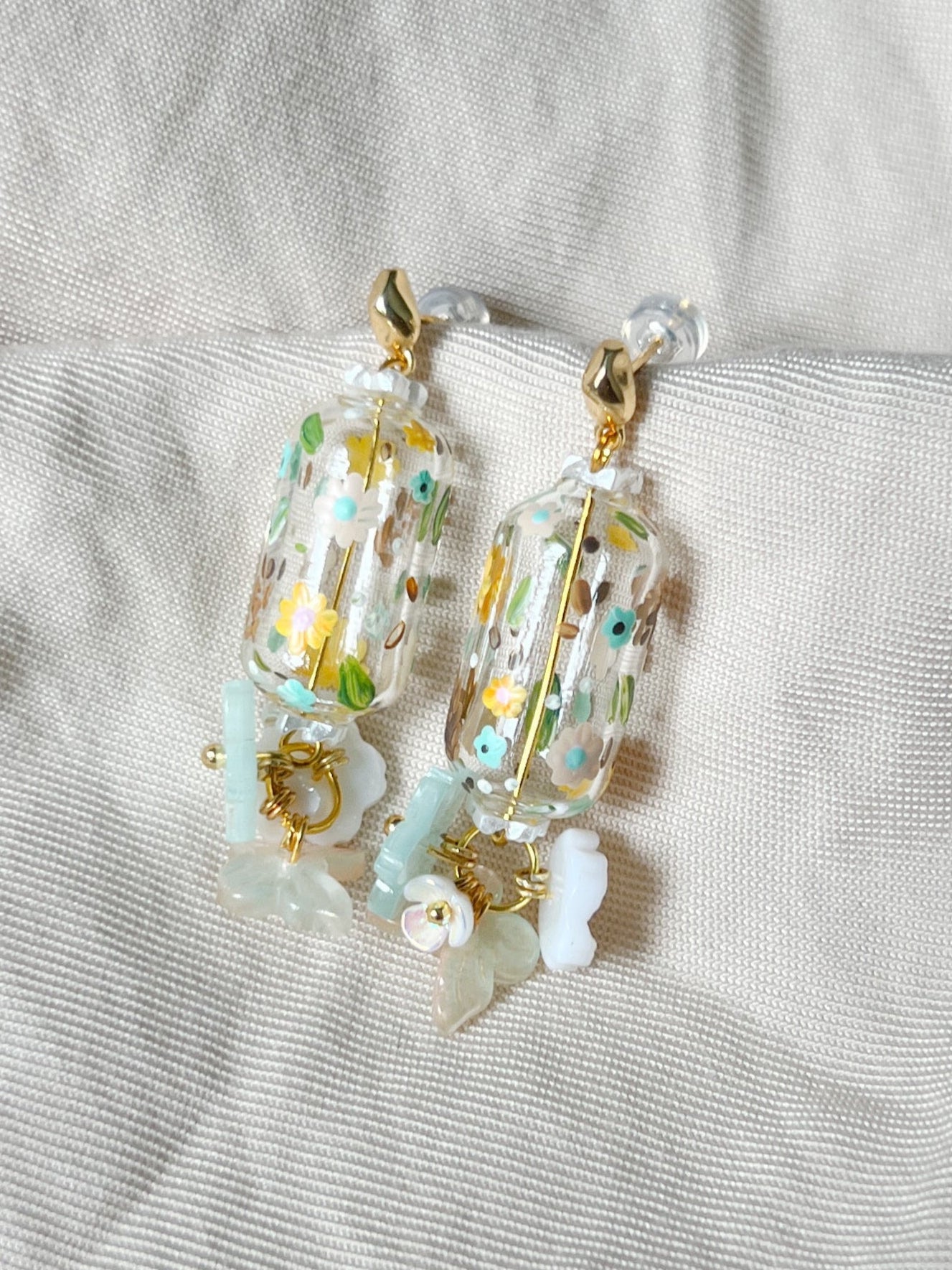 Sunset floral Earrings (925 silver)