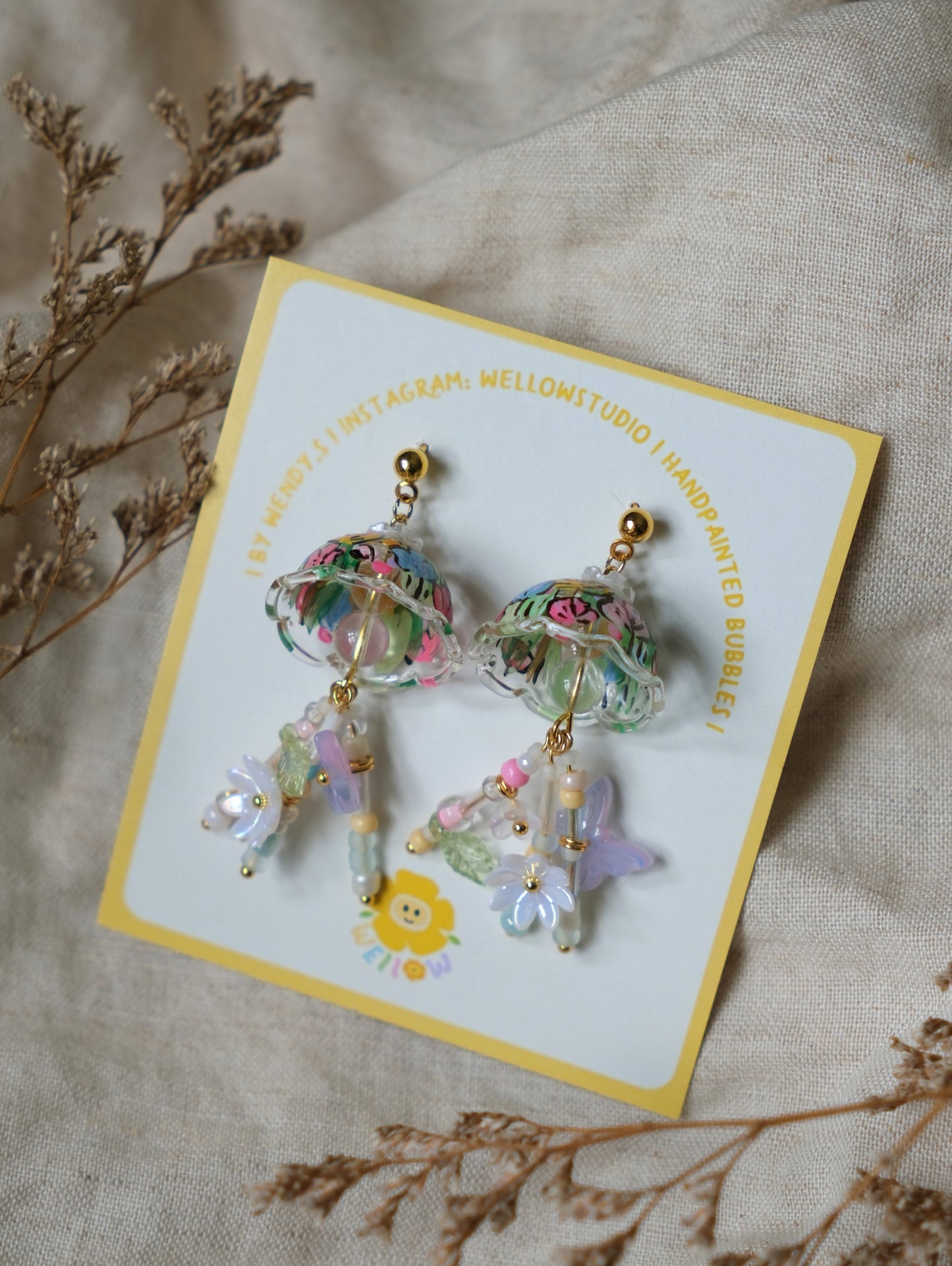 Contour Floral Ocean dangling
