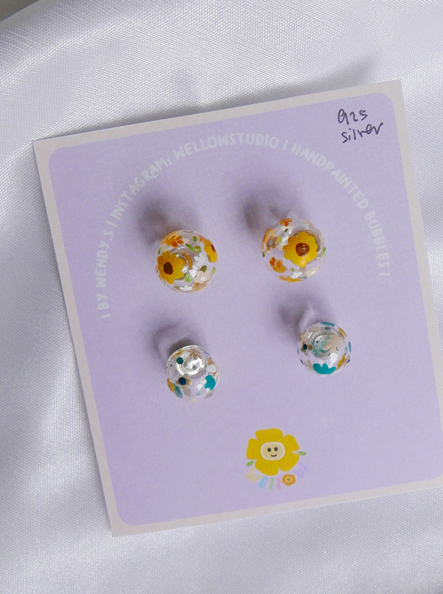 Floral Studs Set G (925 silver)