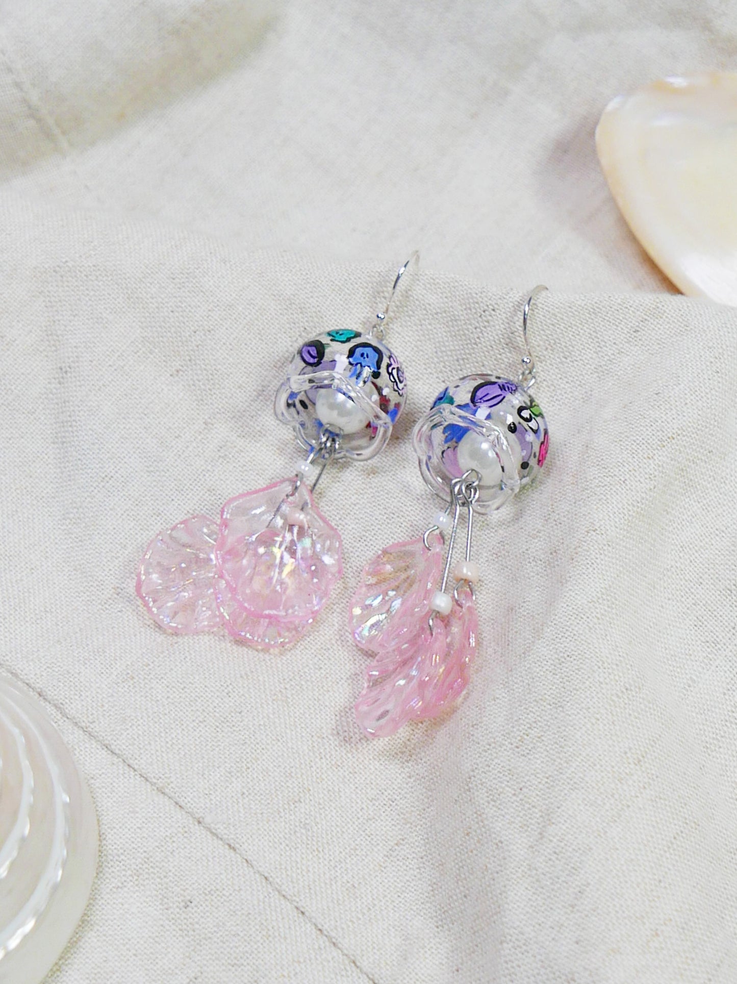 Ocean Pink Jellyfish (925 silver)