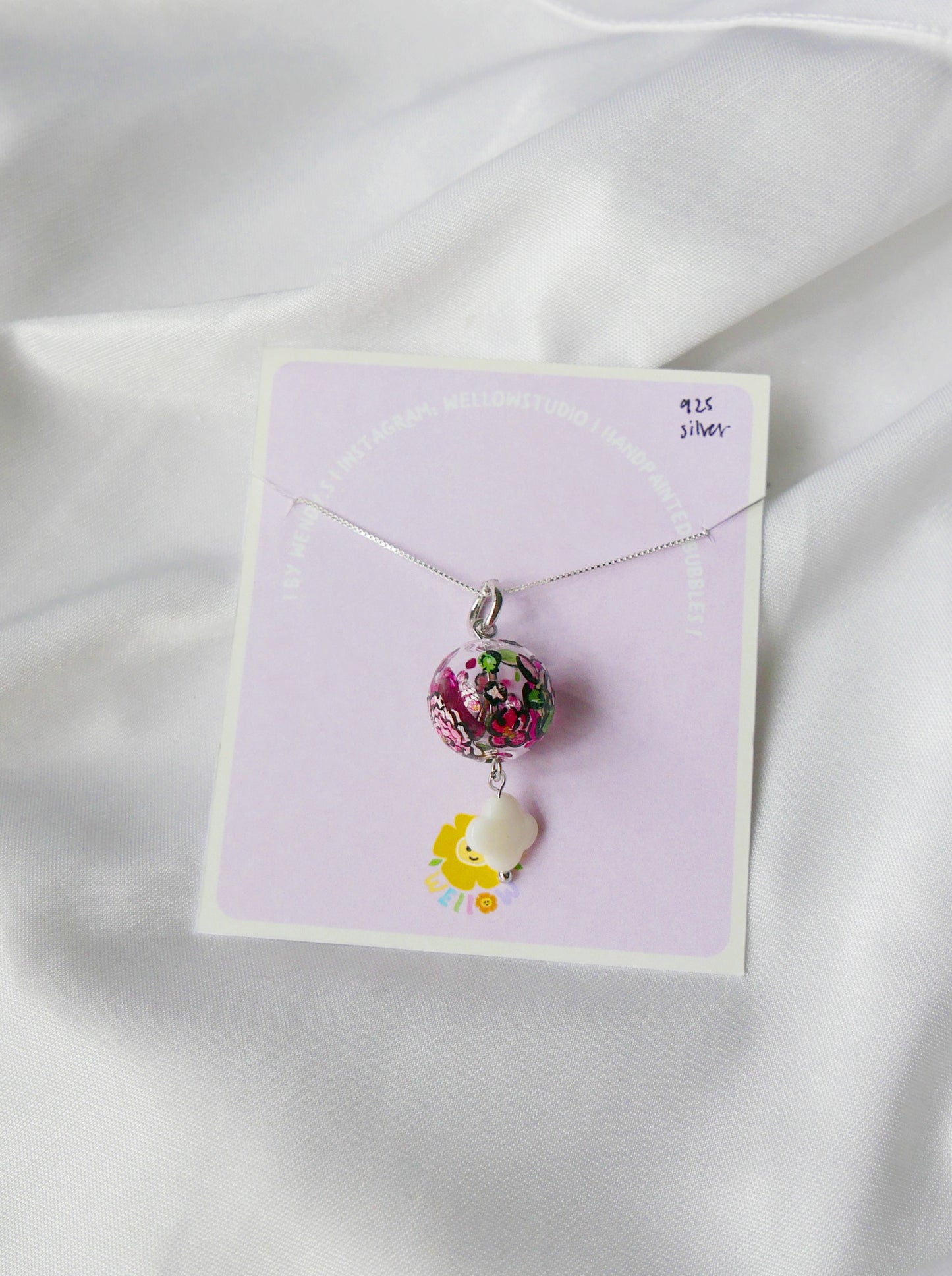 Oriental Floral Necklace (925 Silver)