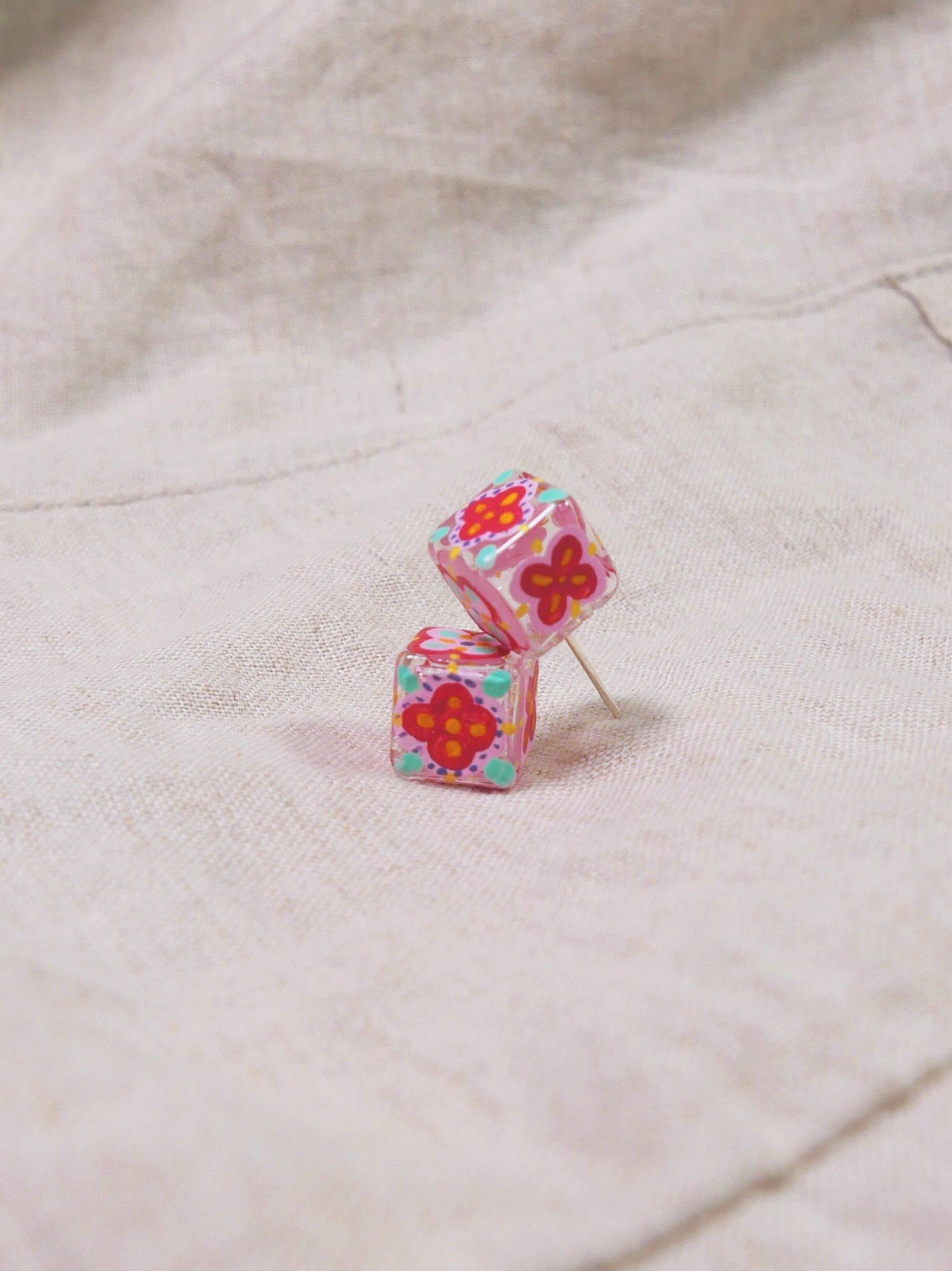 Pastel Square Tile Studs