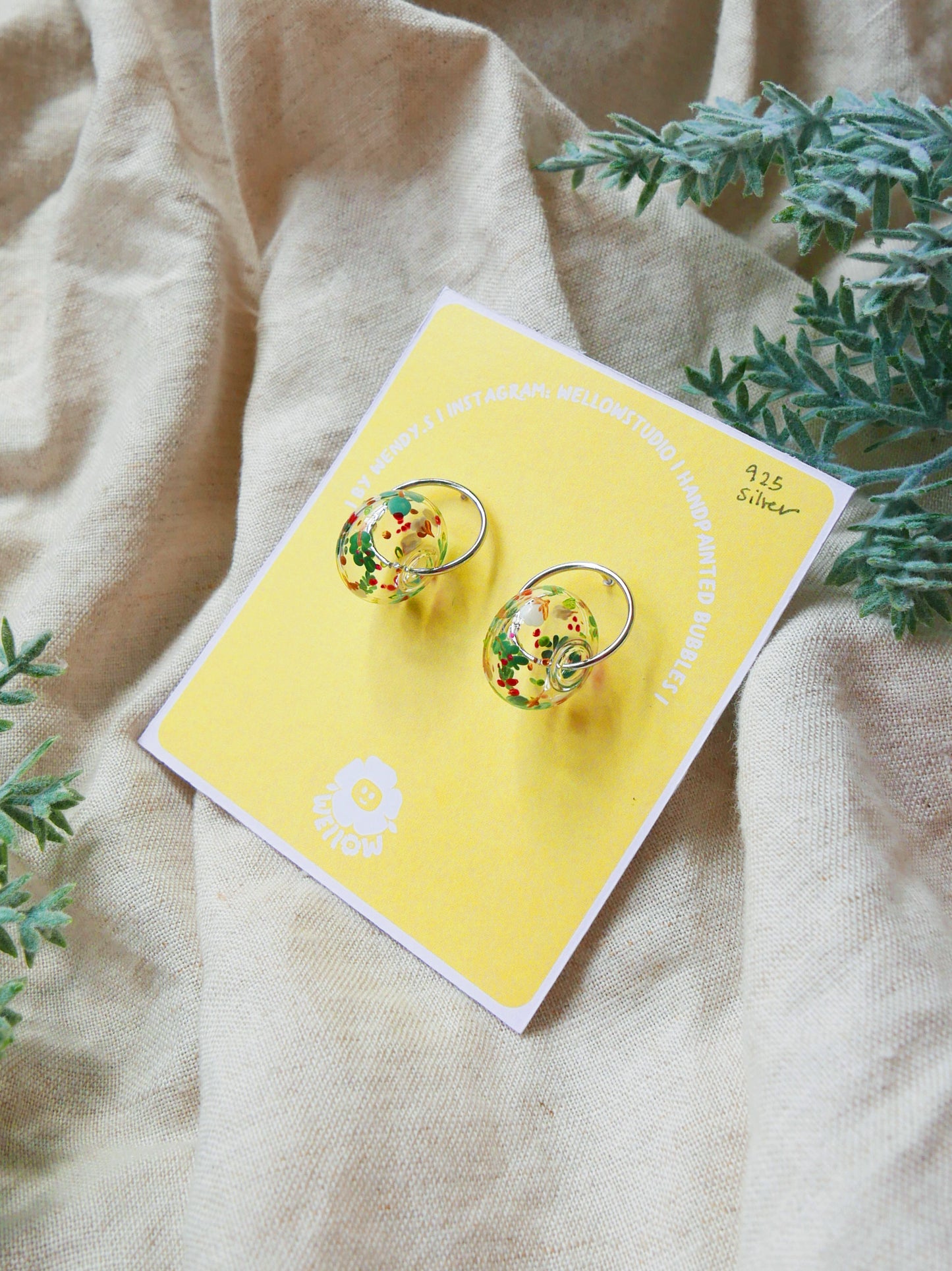X'mas Ring Studs (925 Silver)