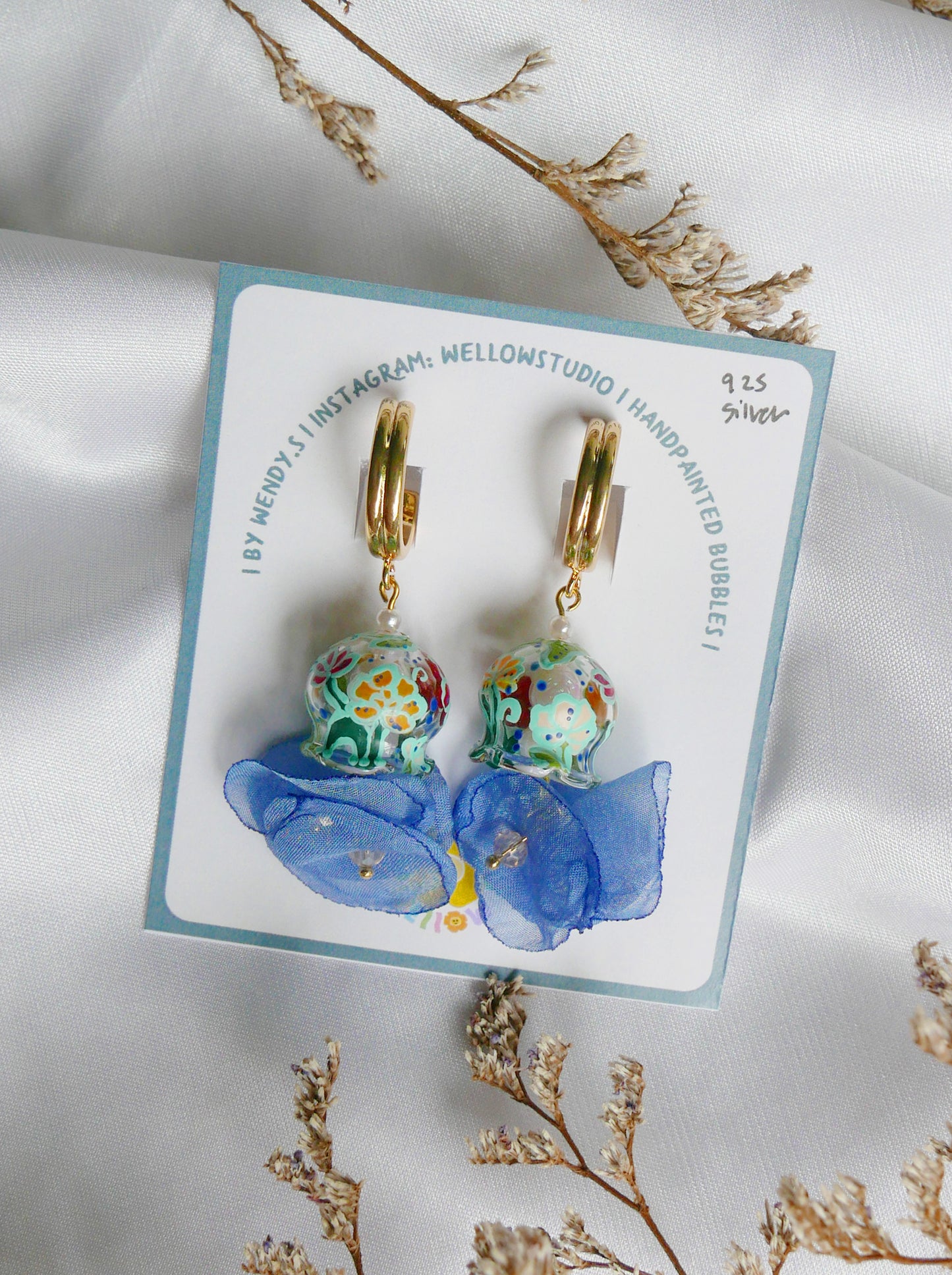 Batik Blue Jellyfish (925 silver)