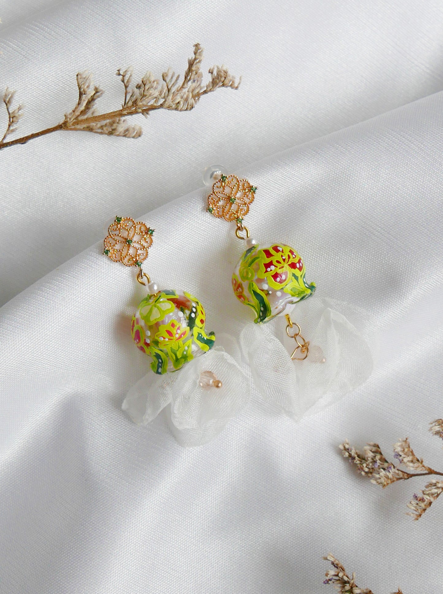 Batik Green Jellyfish (925 silver)
