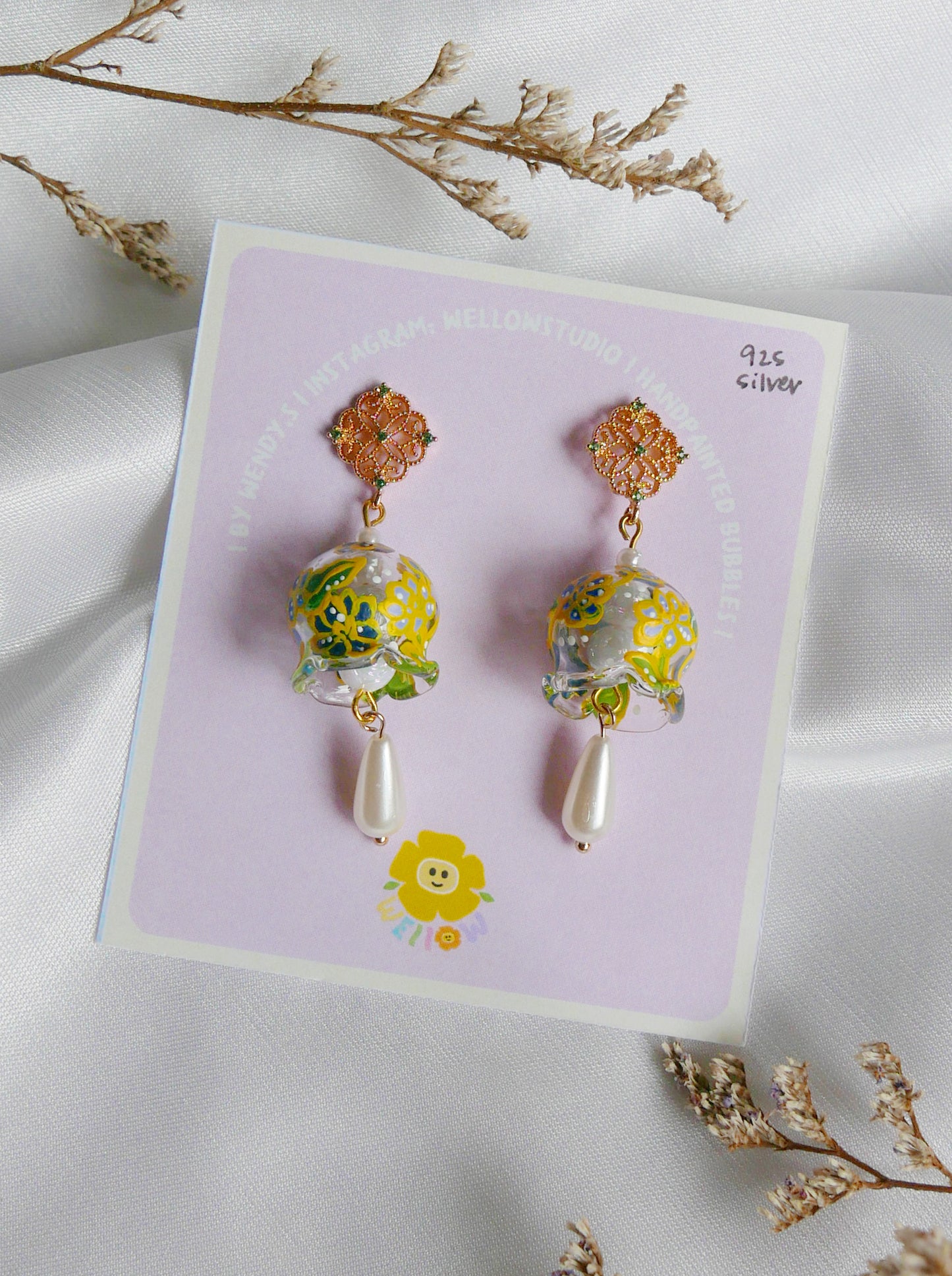 Batik Yellow Jellyfish (925 silver)