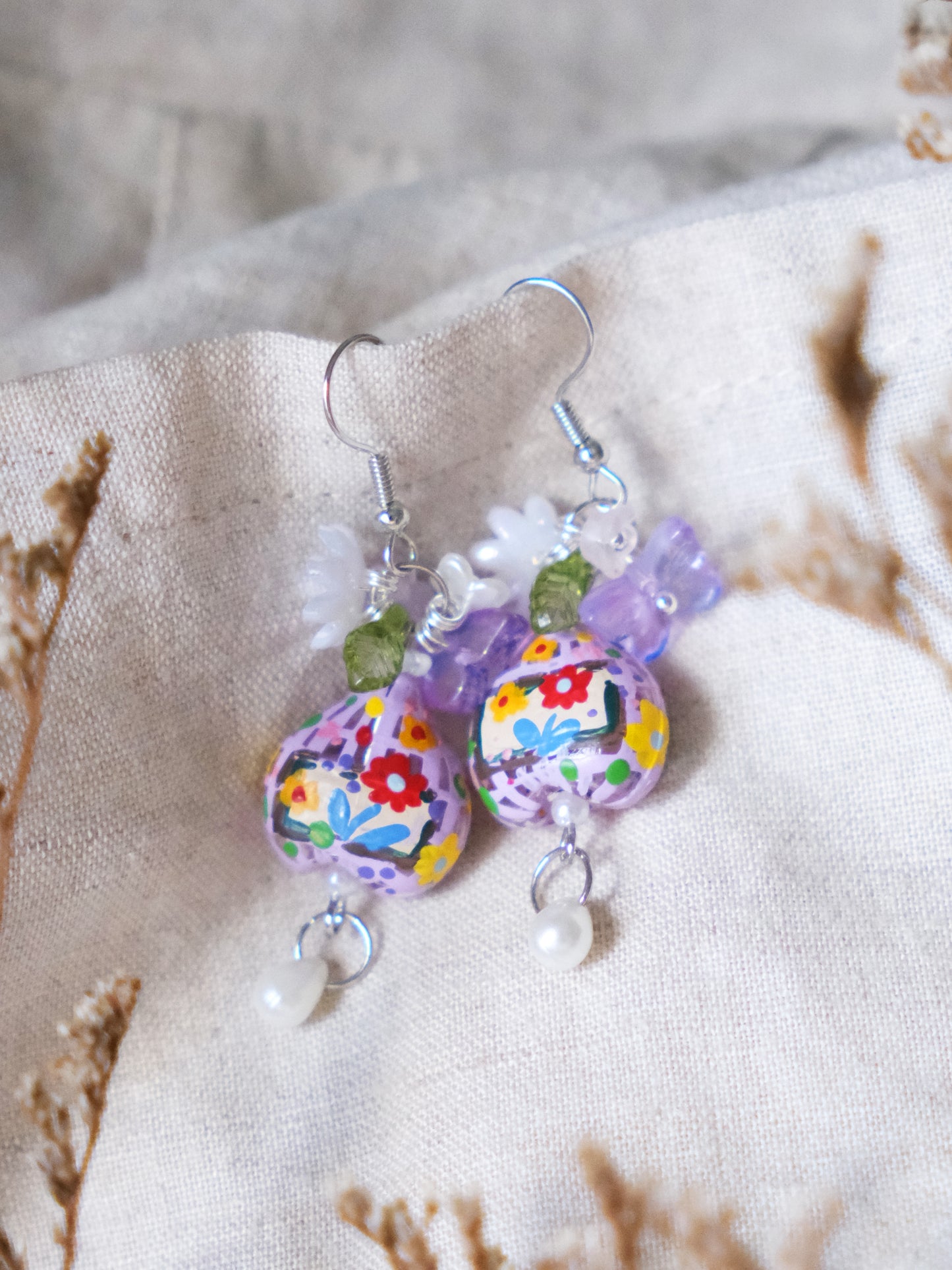 Mini Vase Pop Earrings (purple)