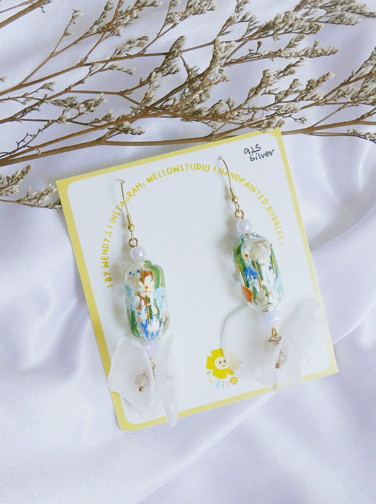 Twilight Blossoms Earrings (925 silver)