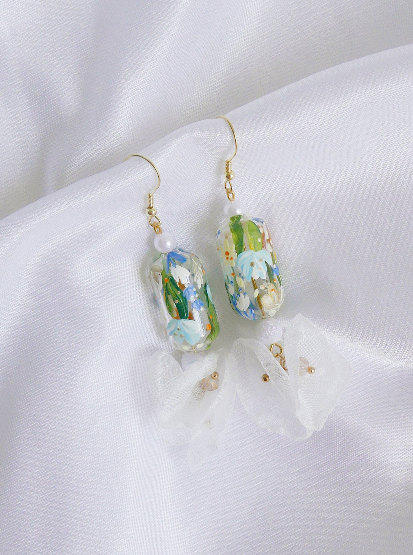 Twilight Blossoms Earrings (925 silver)