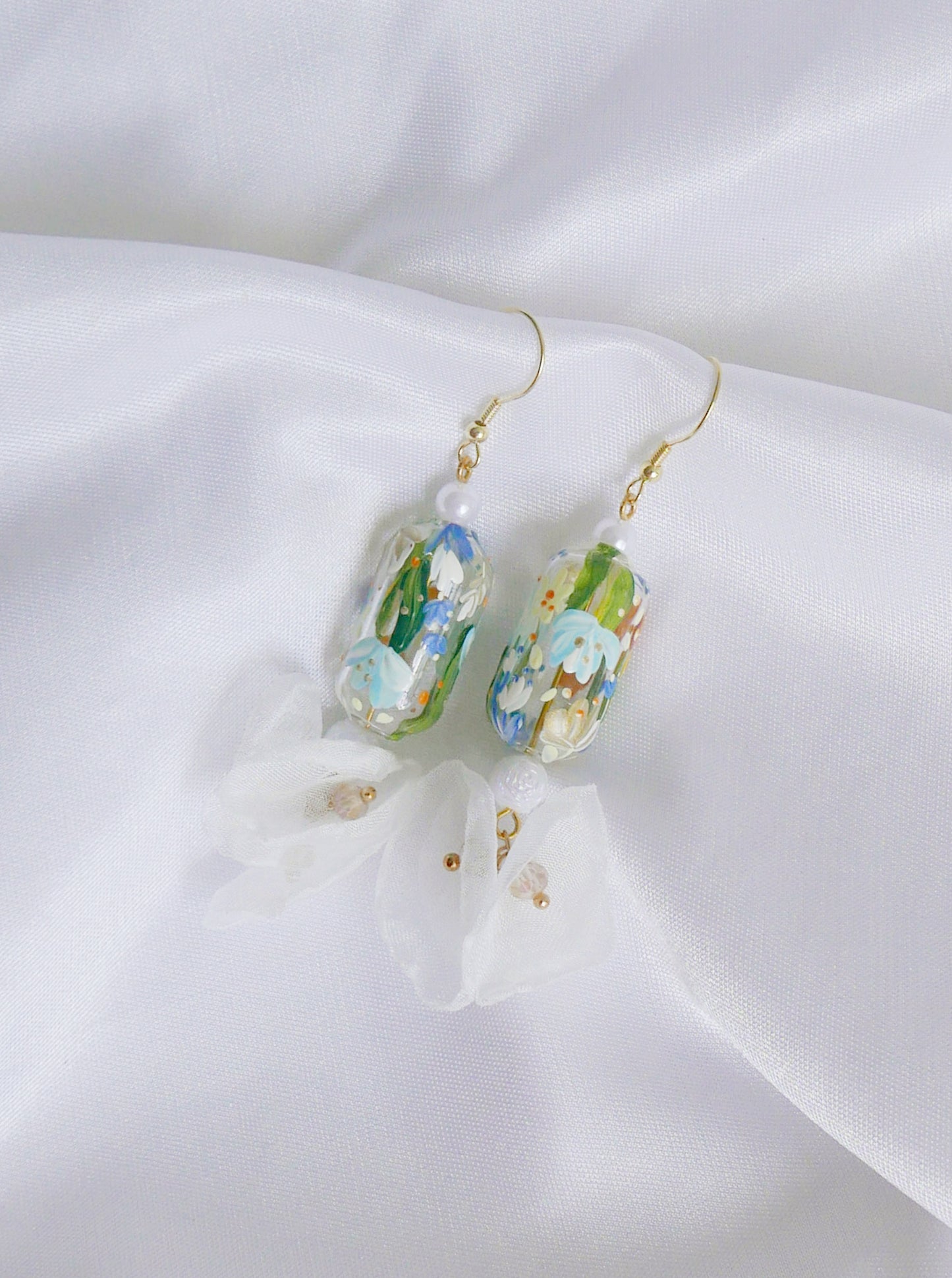 Twilight Blossoms Earrings (925 silver)