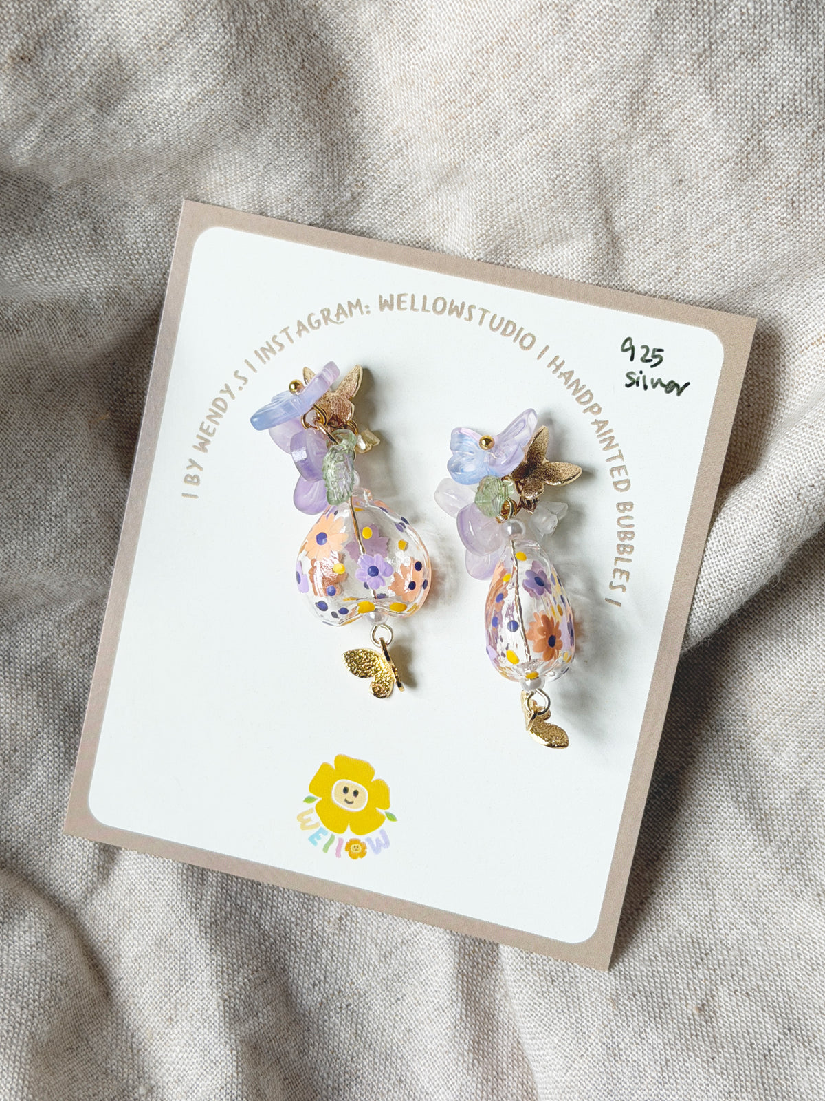 Purple Bloomette (925 silver)