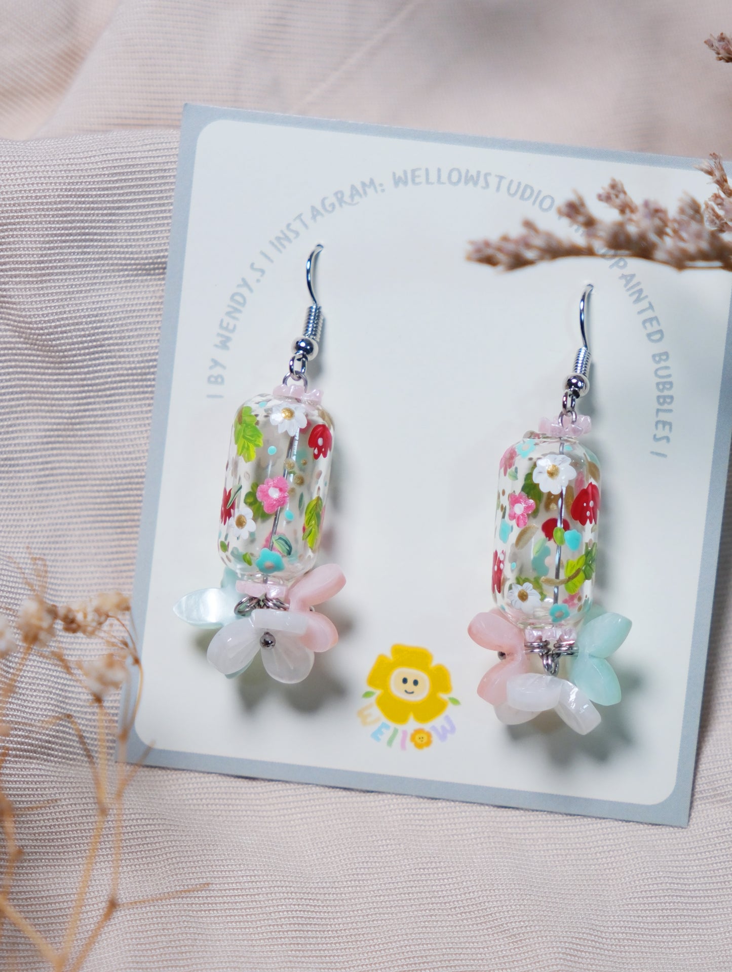Soft Garden floral Earrings