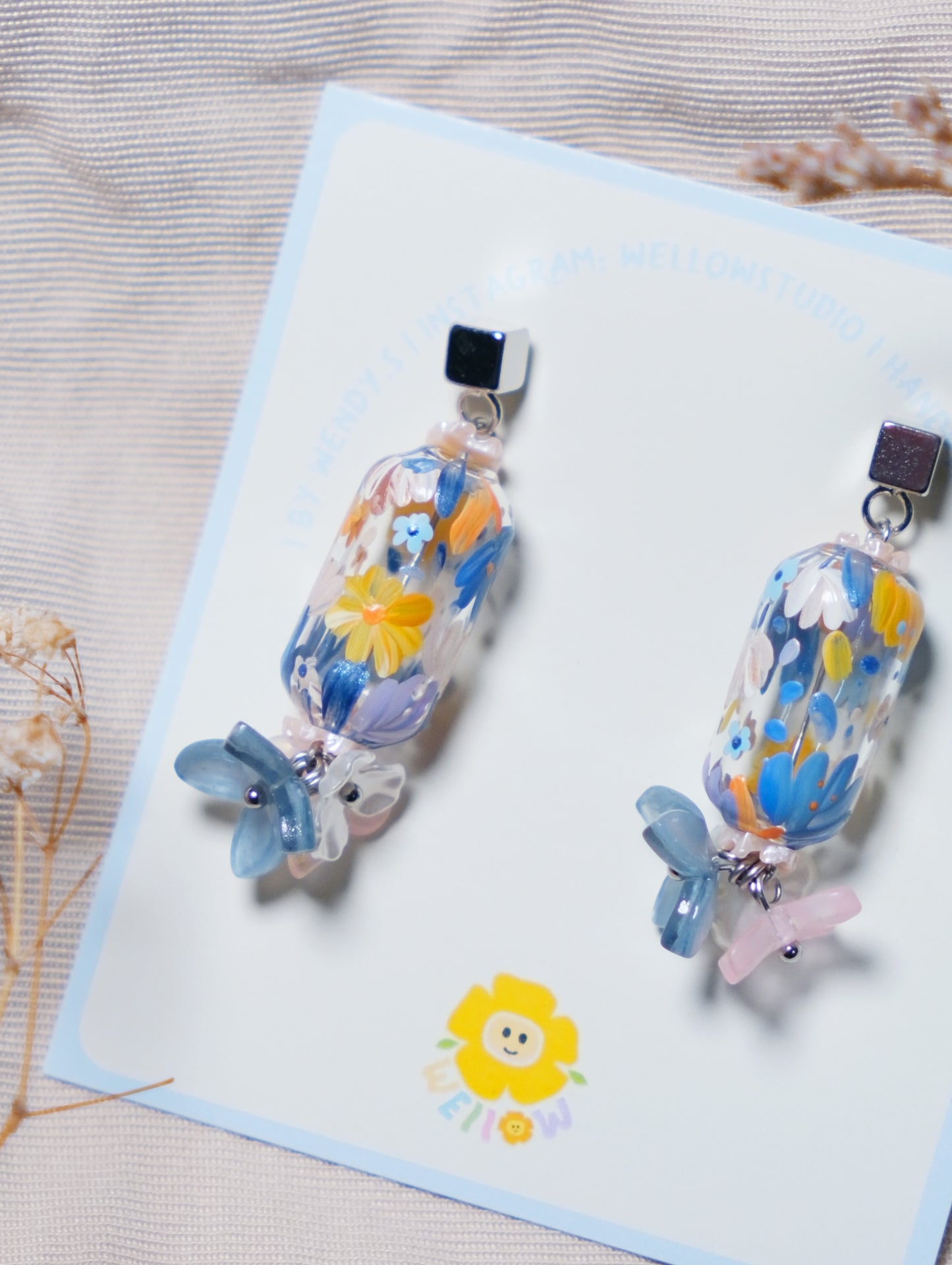 Ocean Warm floral Earrings