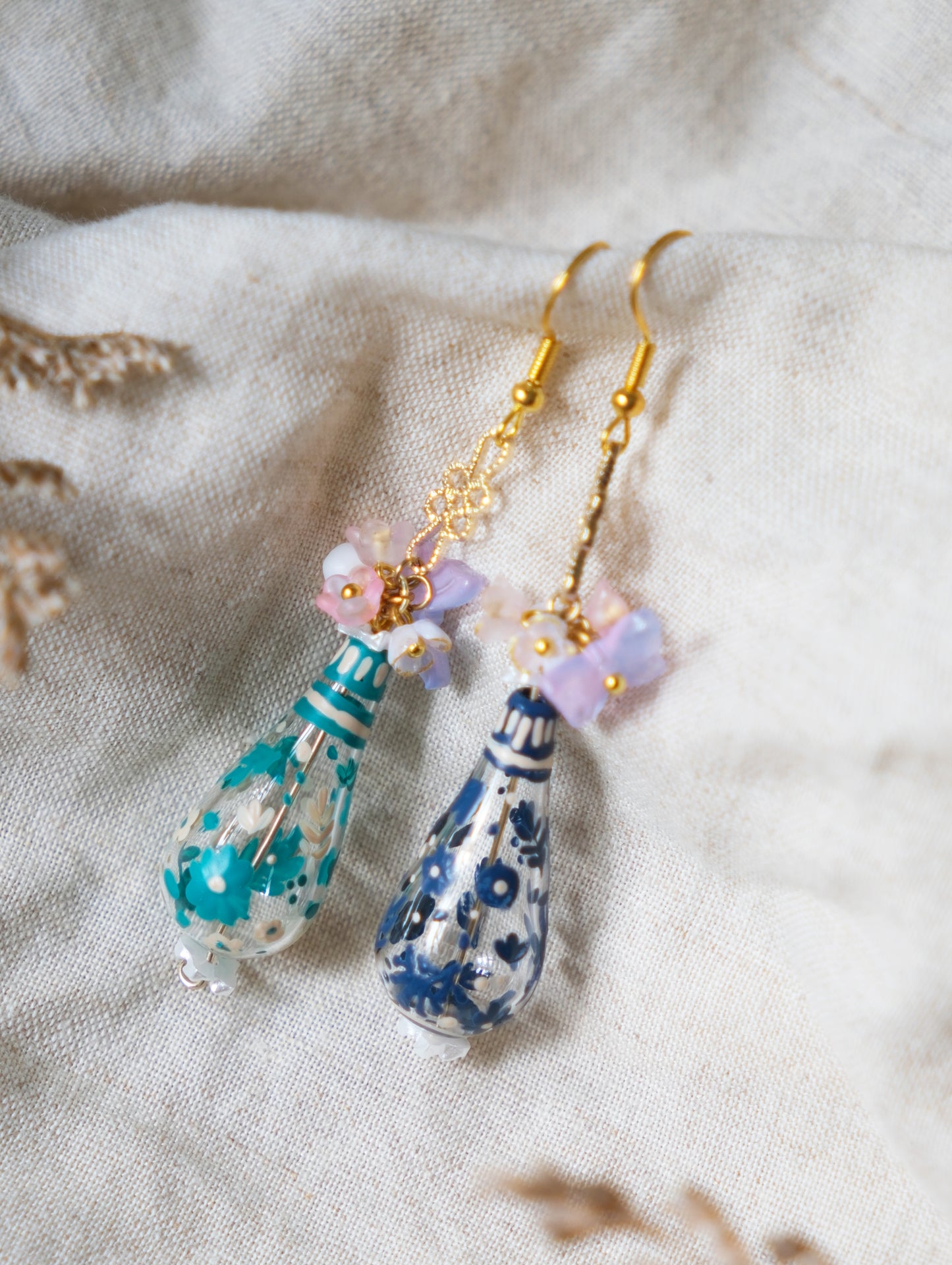 Oriental Vase Earrings (mismatch)