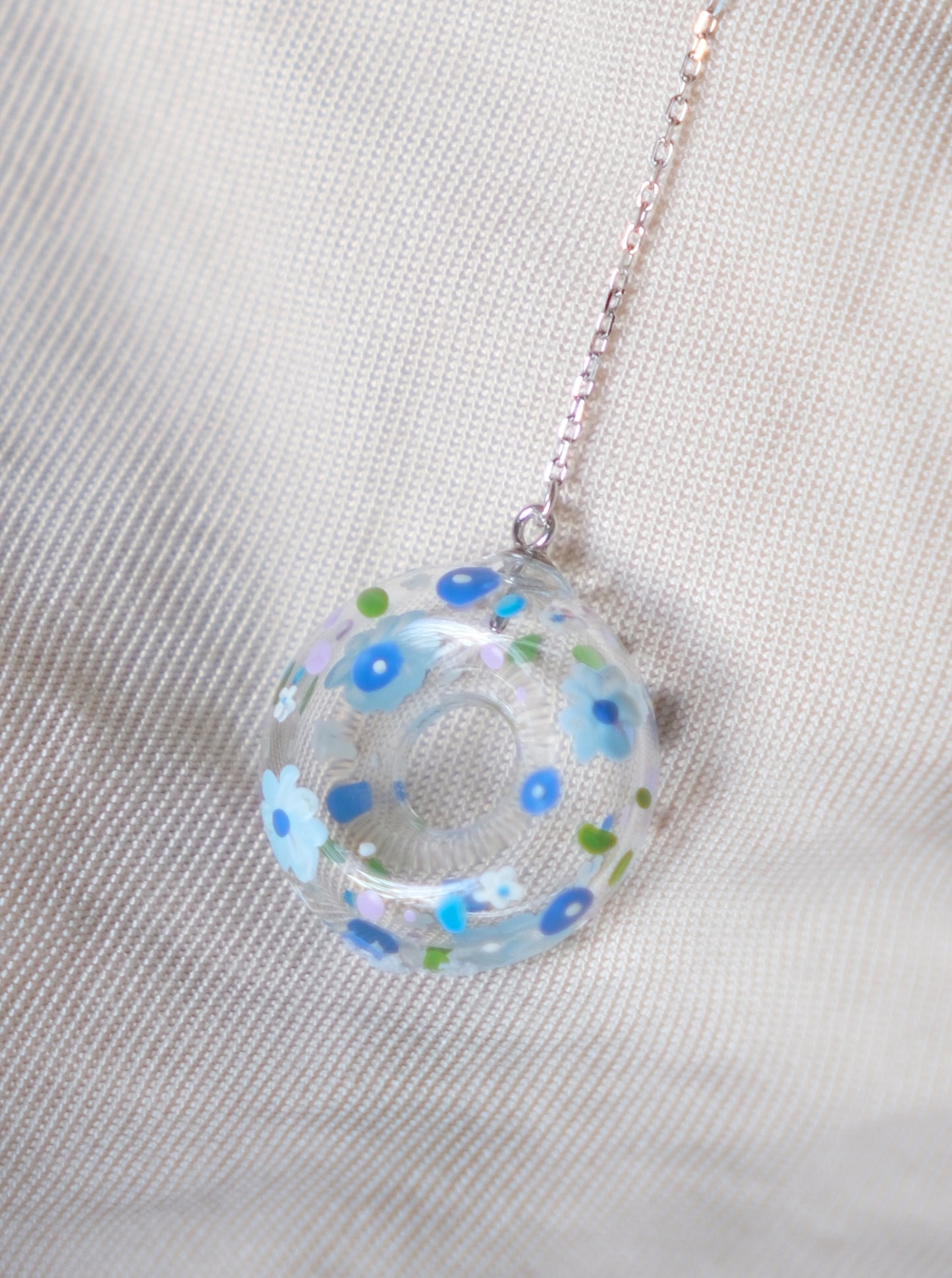 Ocean Donut Floral Necklace (925 Silver)