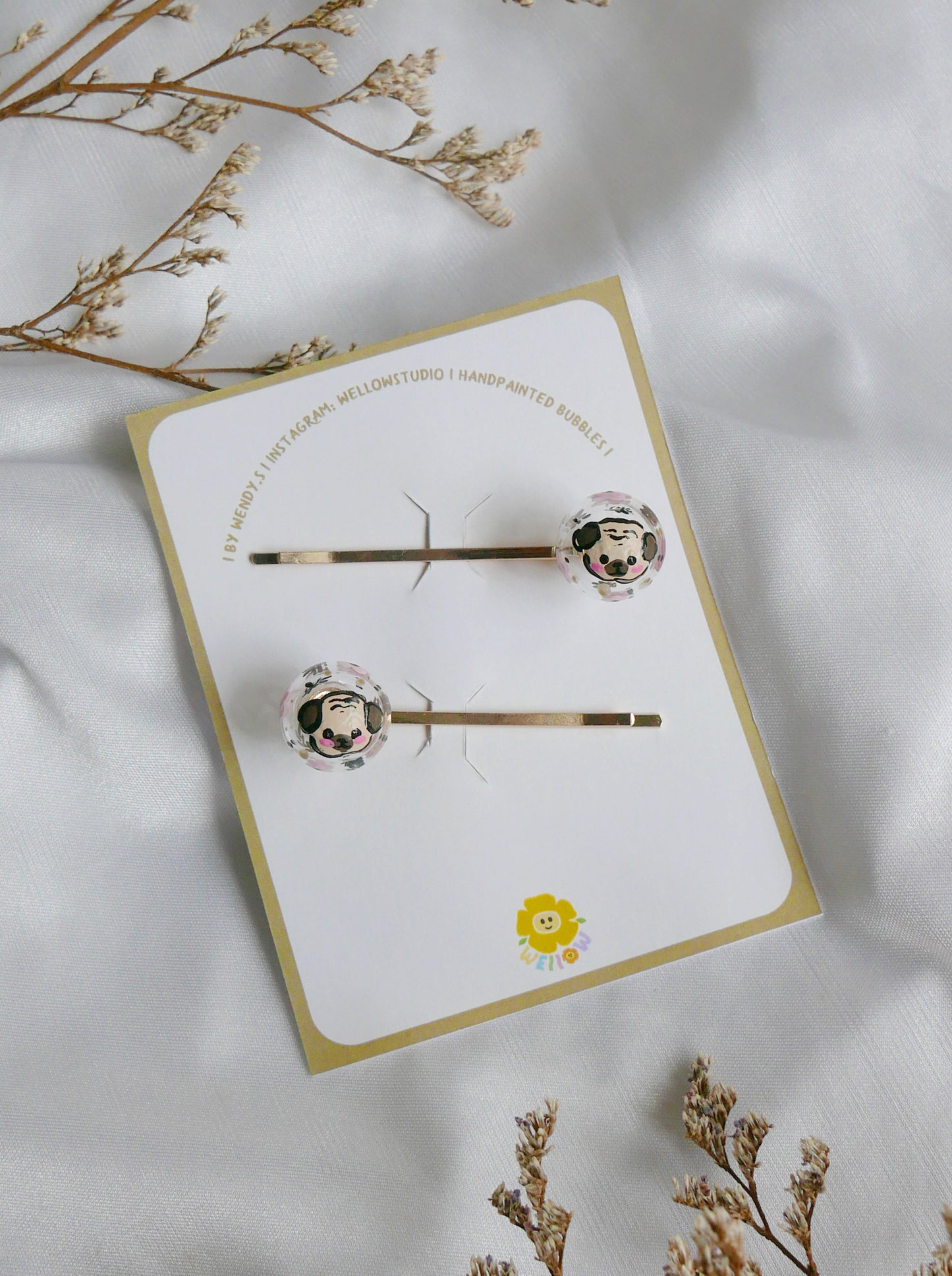 Pugs pins (2pcs in a set)