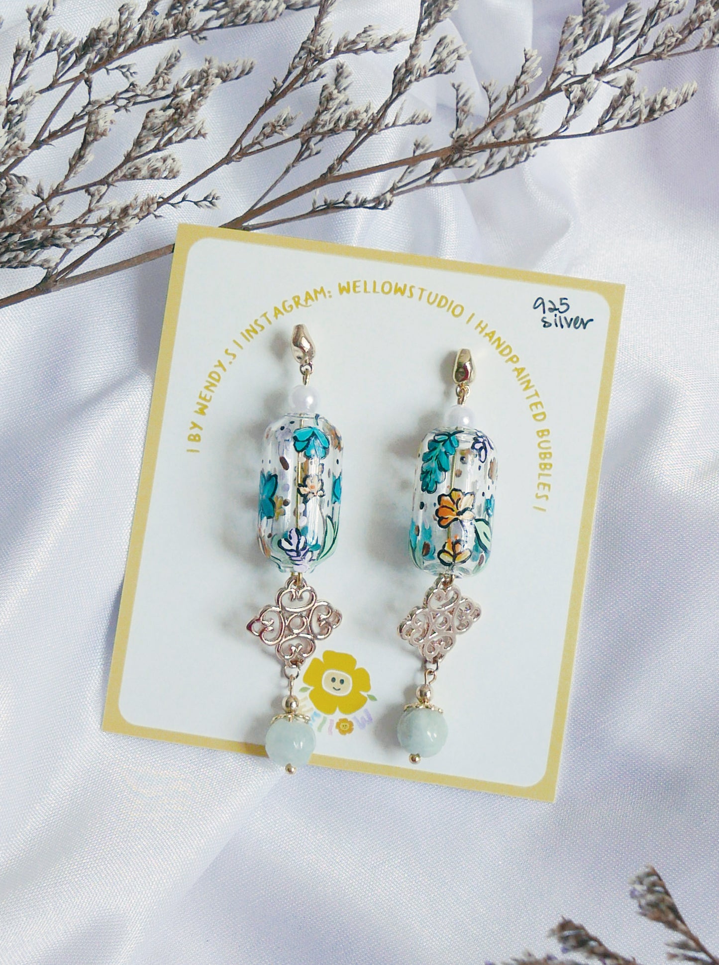 Summer Blooming Earrings (925 silver)