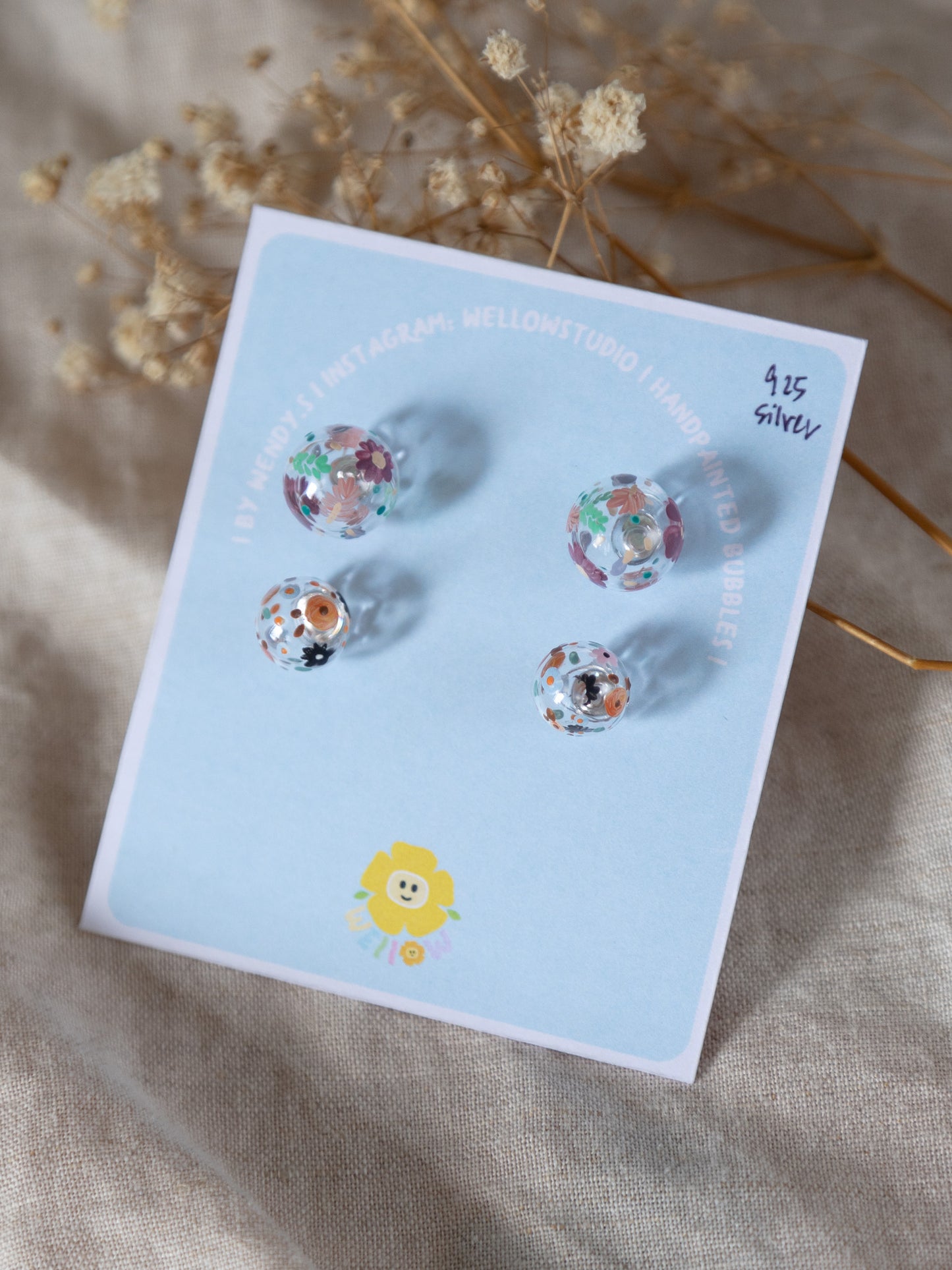 Little Garden Studs - Set I (925 silver)