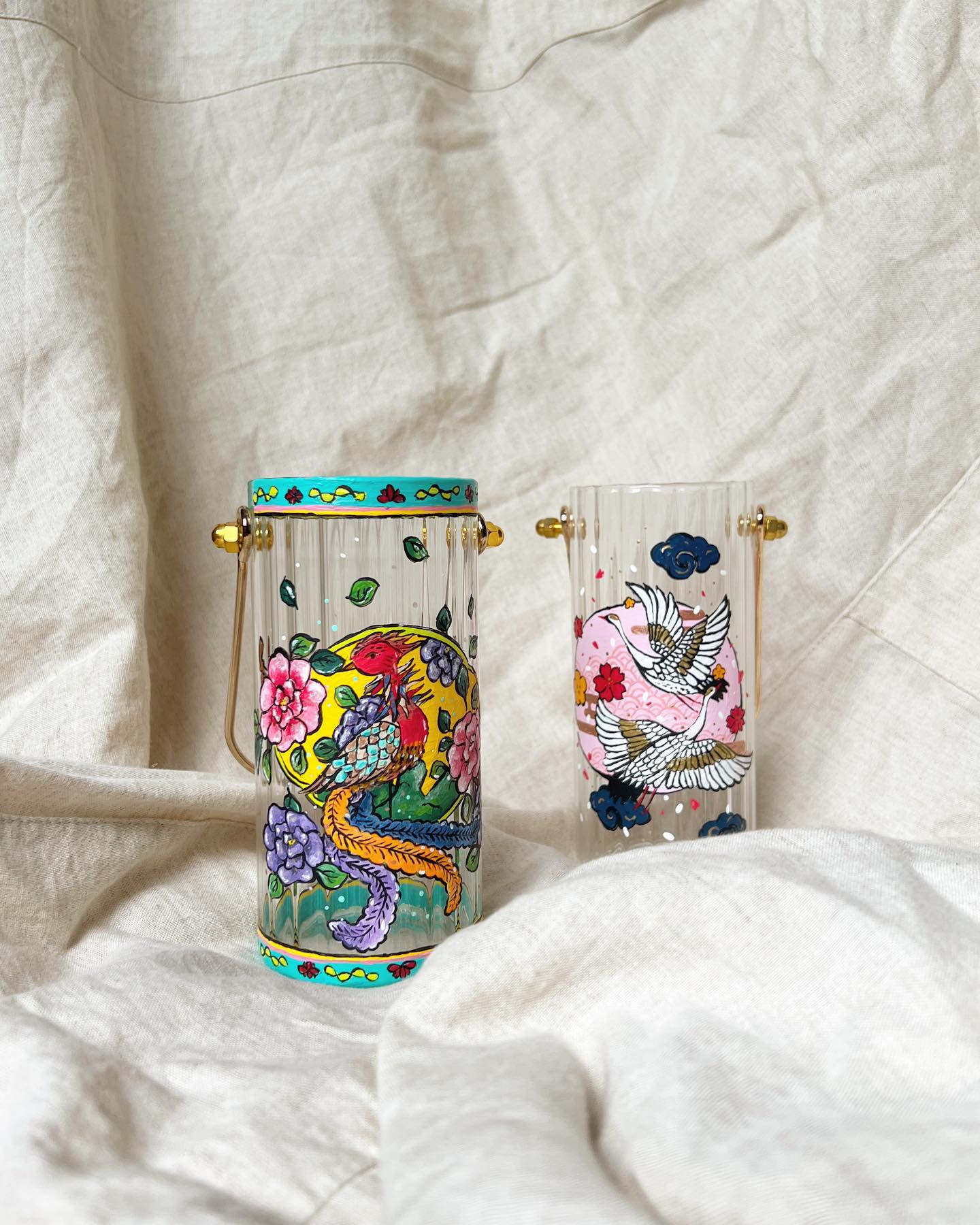 peranakan handpainted vase