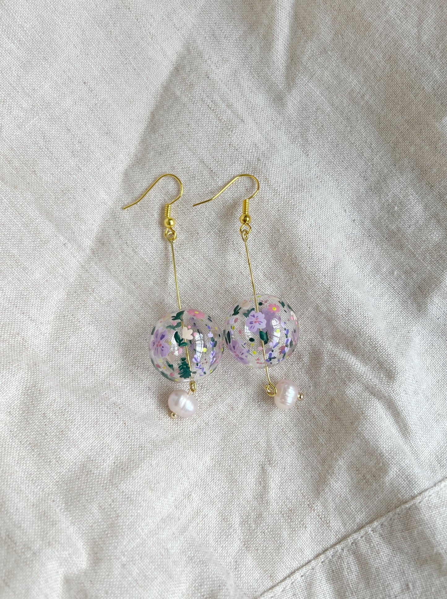 Lilac Garden Earrings (dangling)
