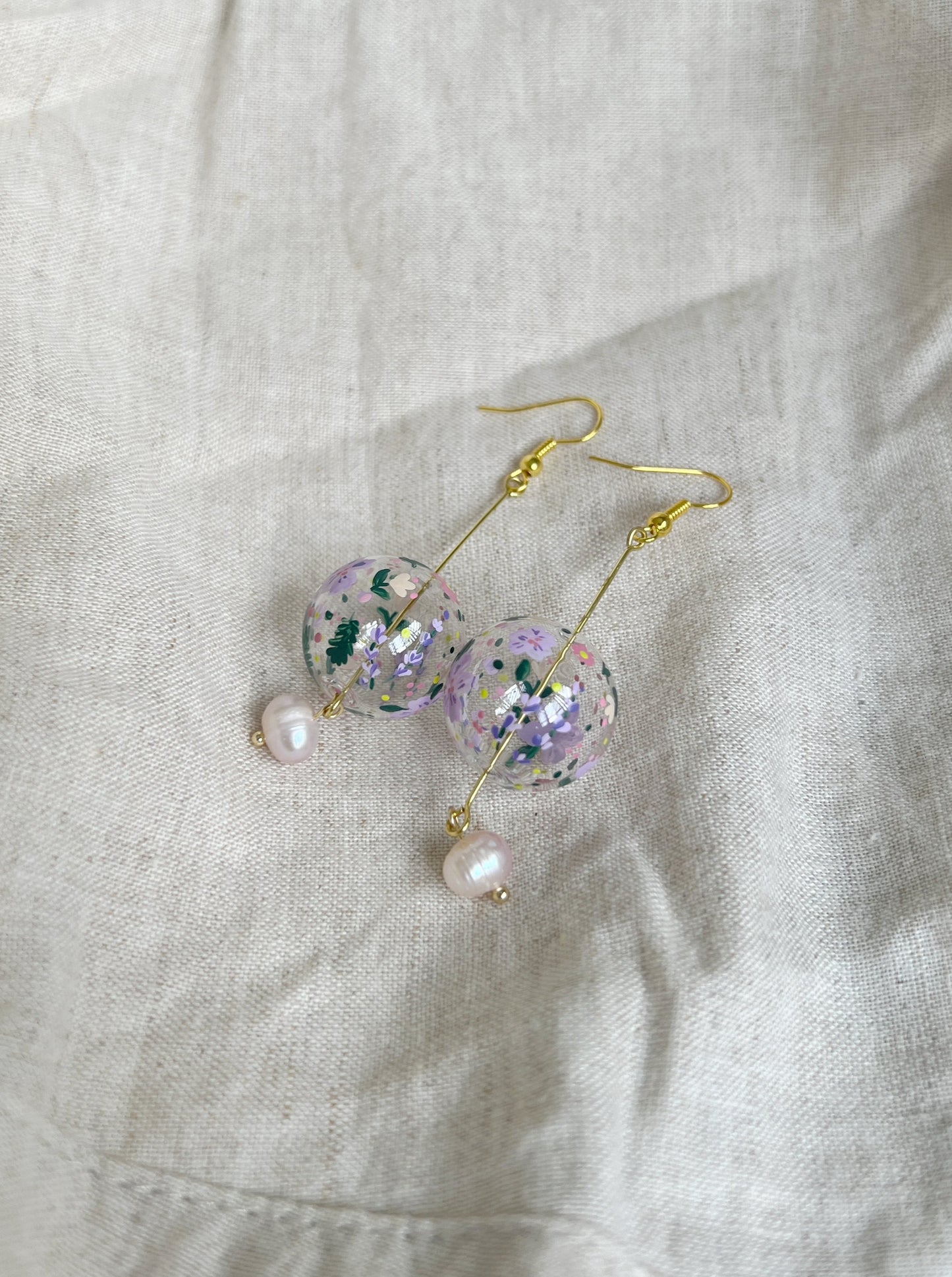 Lilac Garden Earrings (dangling)
