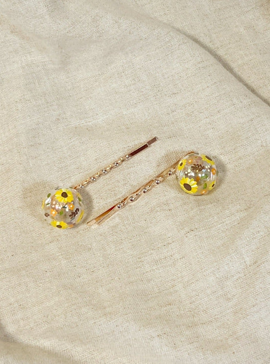 Sunflowers Hair pins (2pcs in a set)