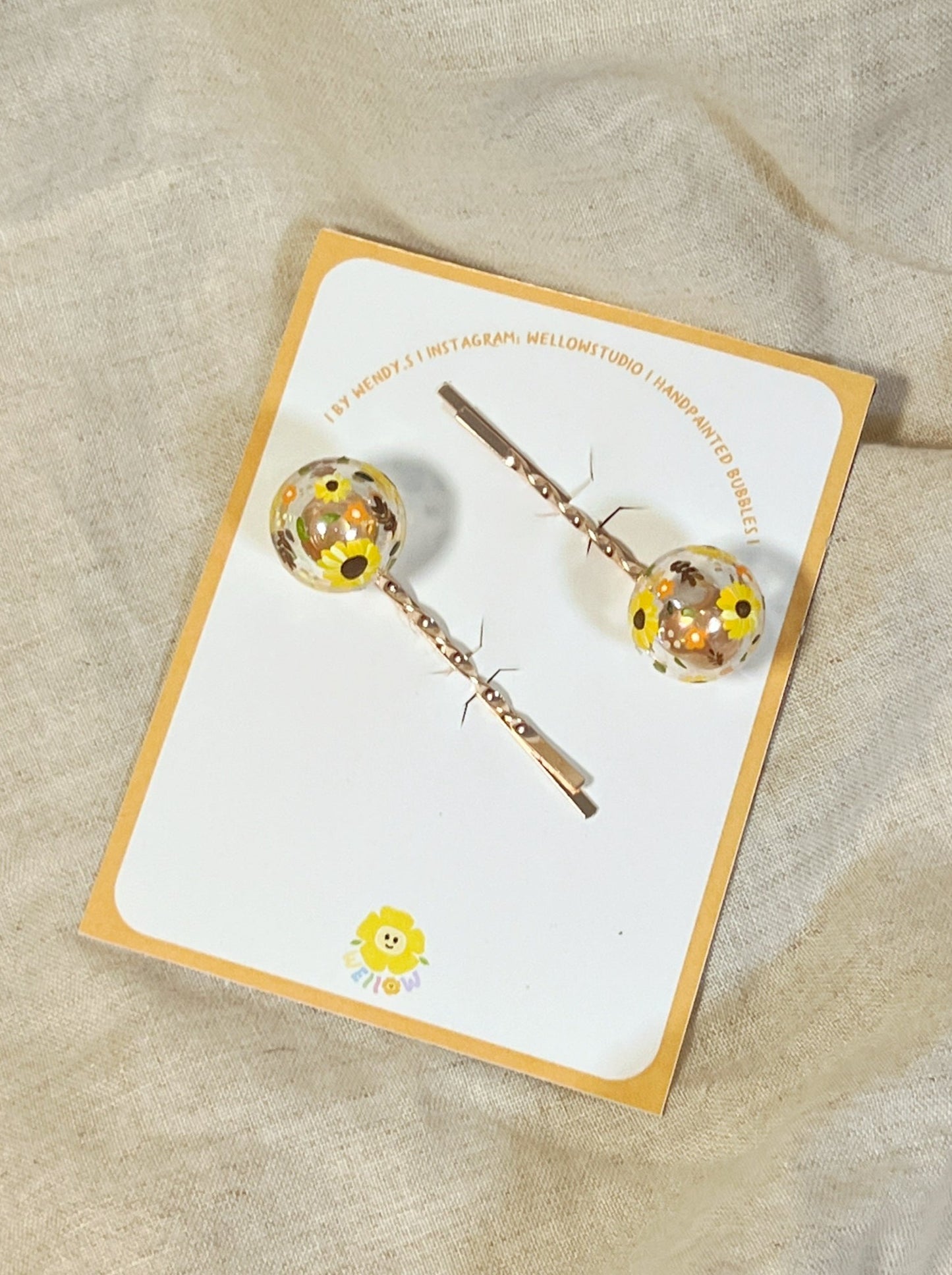 Sunflowers Hair pins (2pcs in a set)