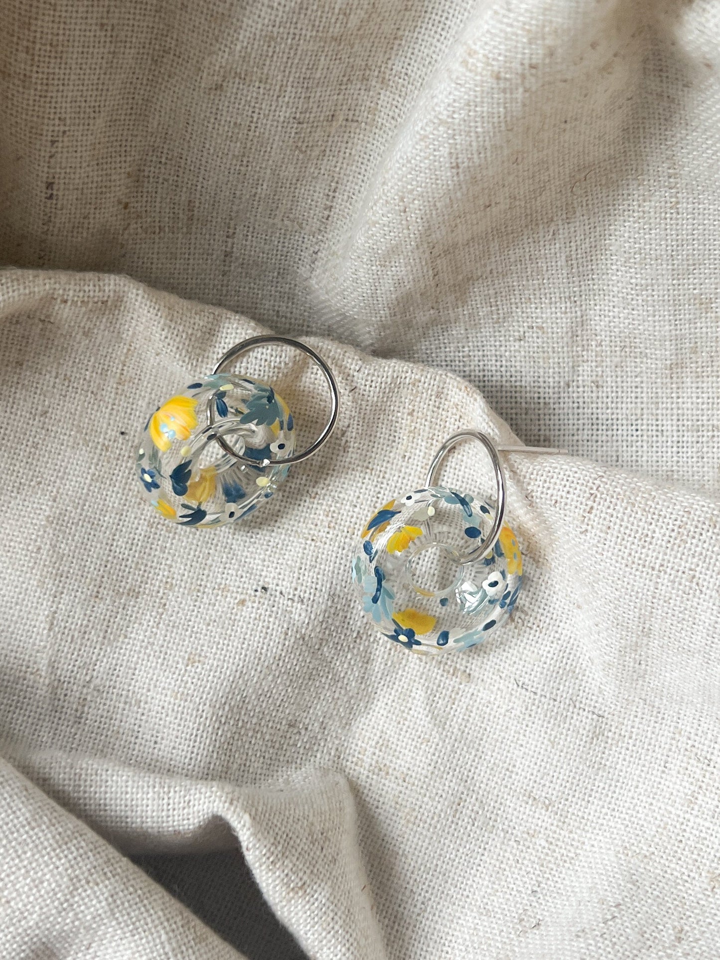 Summer Ocean Ring Studs (925 silver)