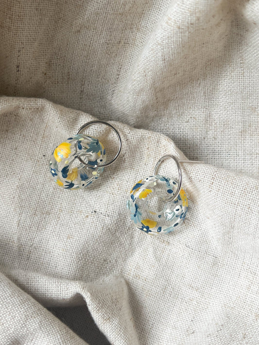 Summer Ocean Ring Studs (925 silver)