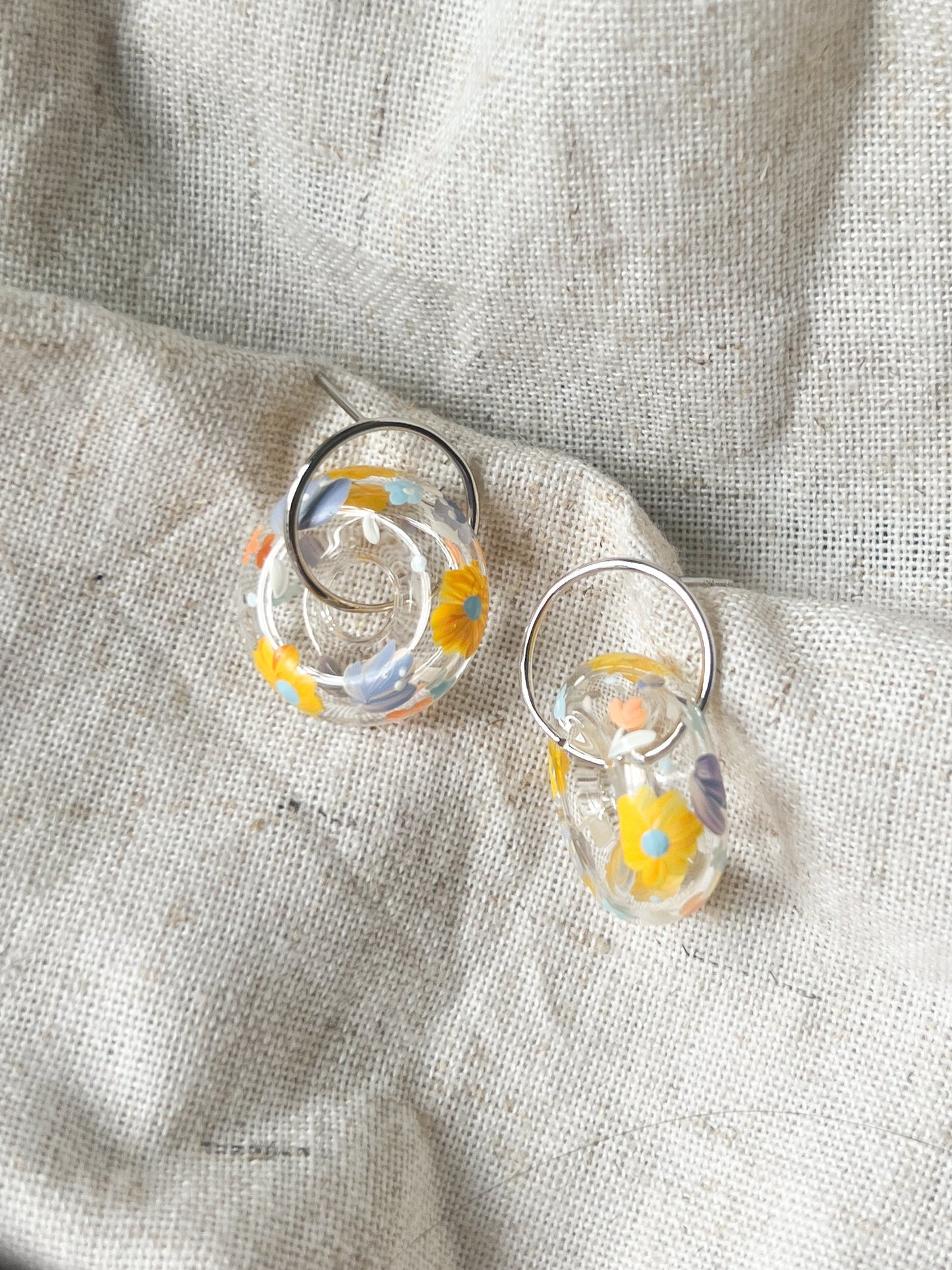 Pastel Garden Ring Studs (925 silver)