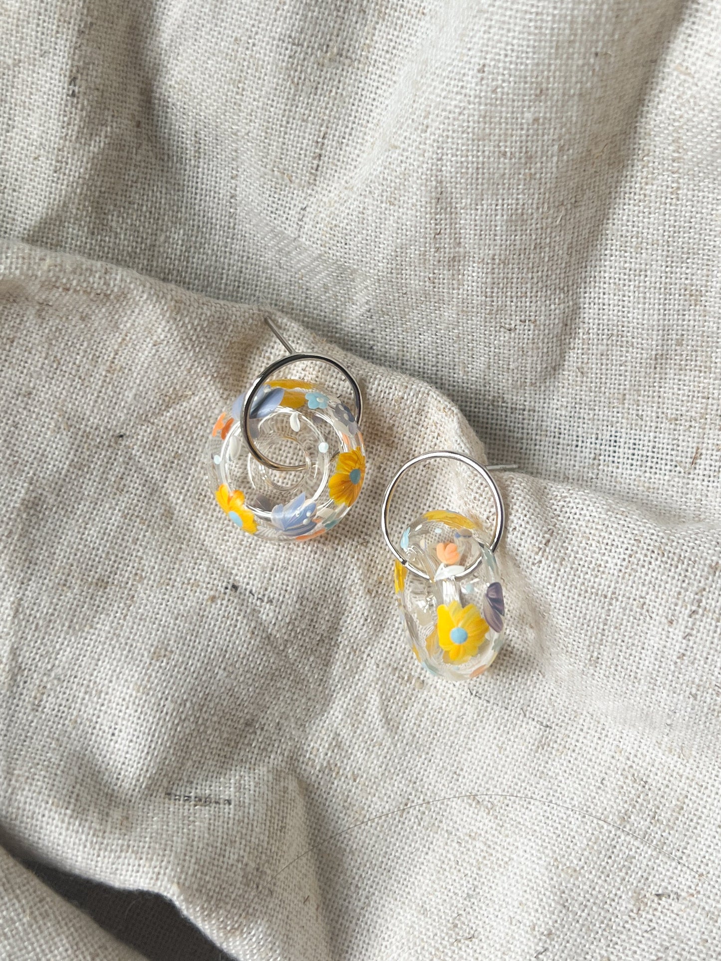 Pastel Garden Ring Studs (925 silver)