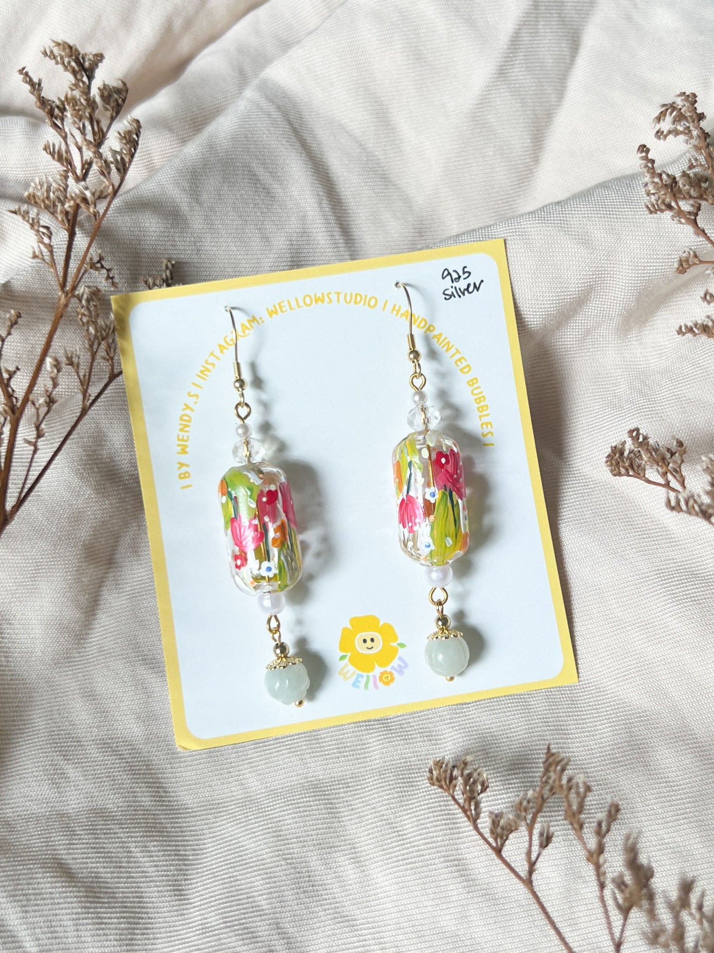 Magenta Earrings (925 silver)