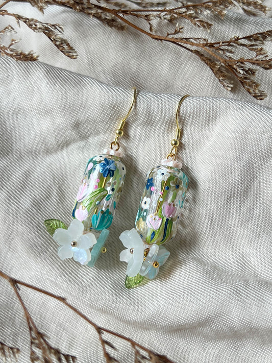 Midnight Bloom Earrings (925 silver)