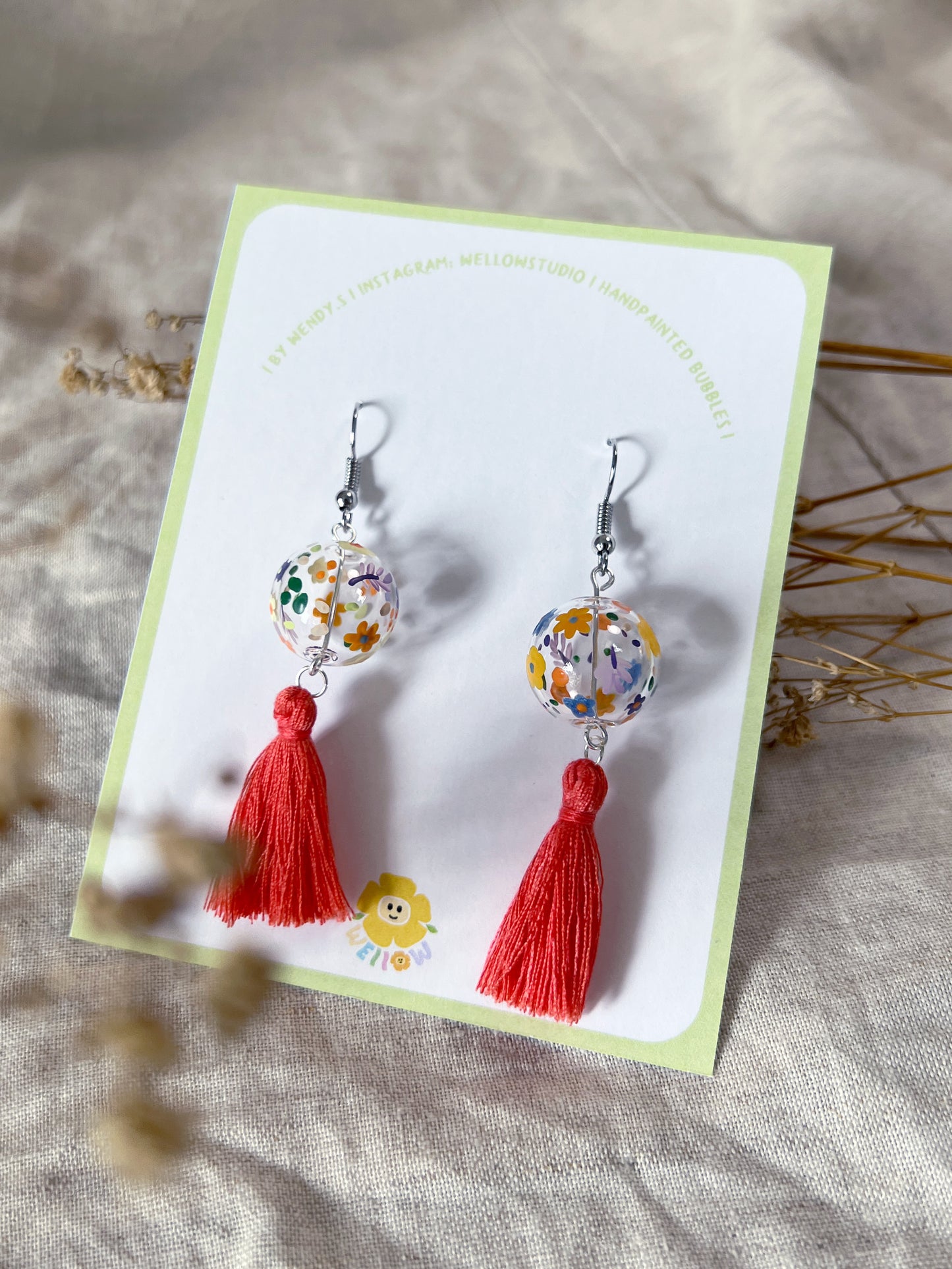 Floral Dangling Tassel