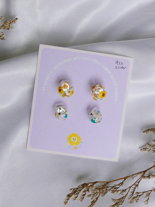 Floral Studs Set G (925 silver)