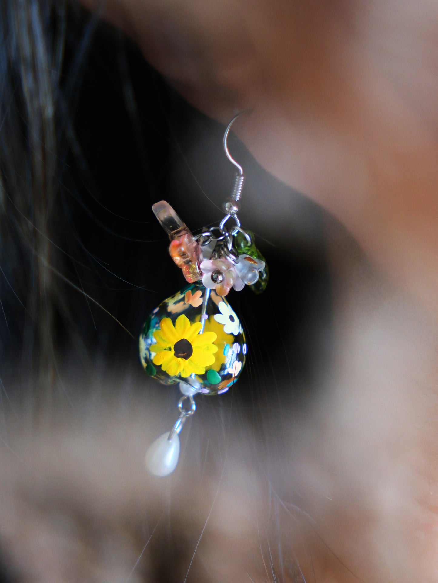 Mini Vase Sunflowers Earrings