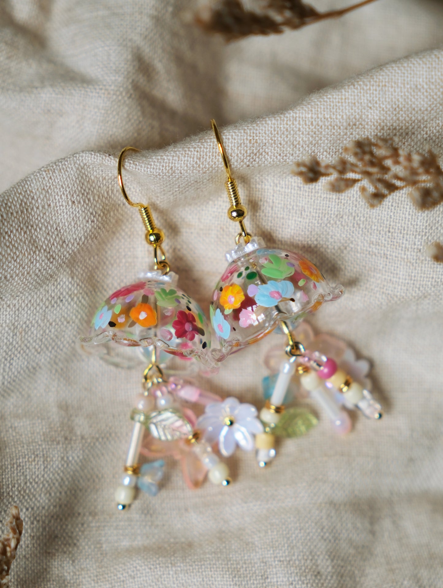 Whispering Floral Ocean dangling
