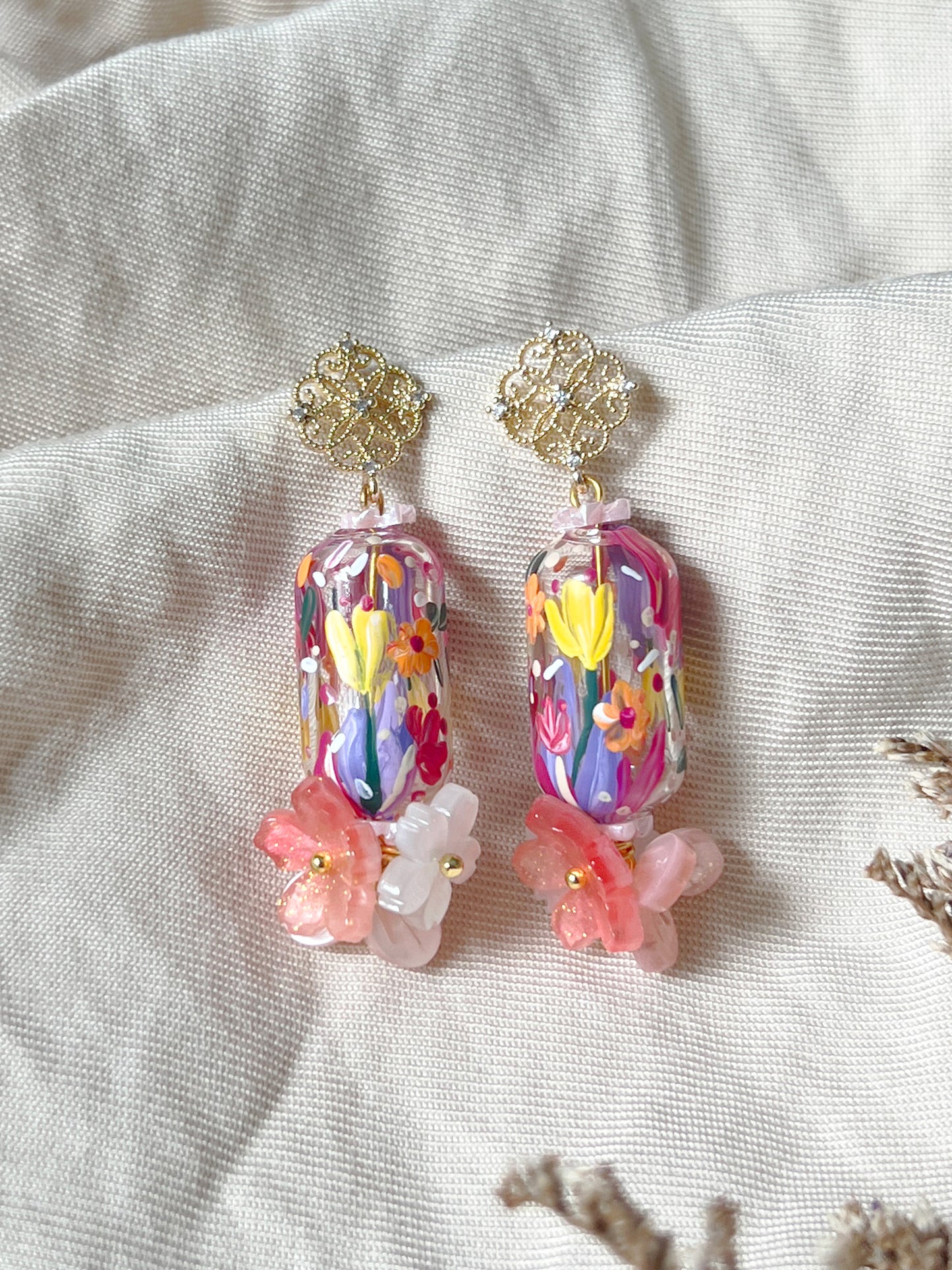 Whimsy Flora Earrings (925 silver)
