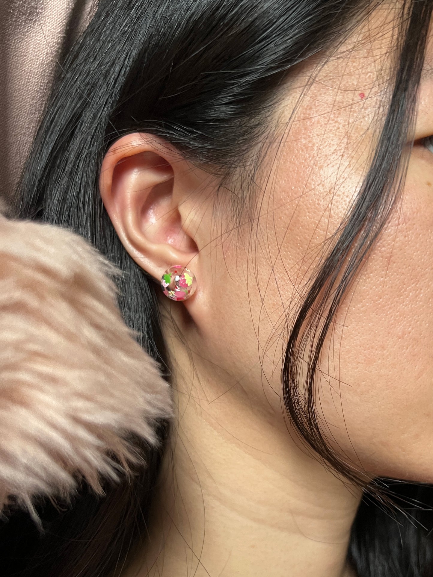 Strawberry Bubbles studs