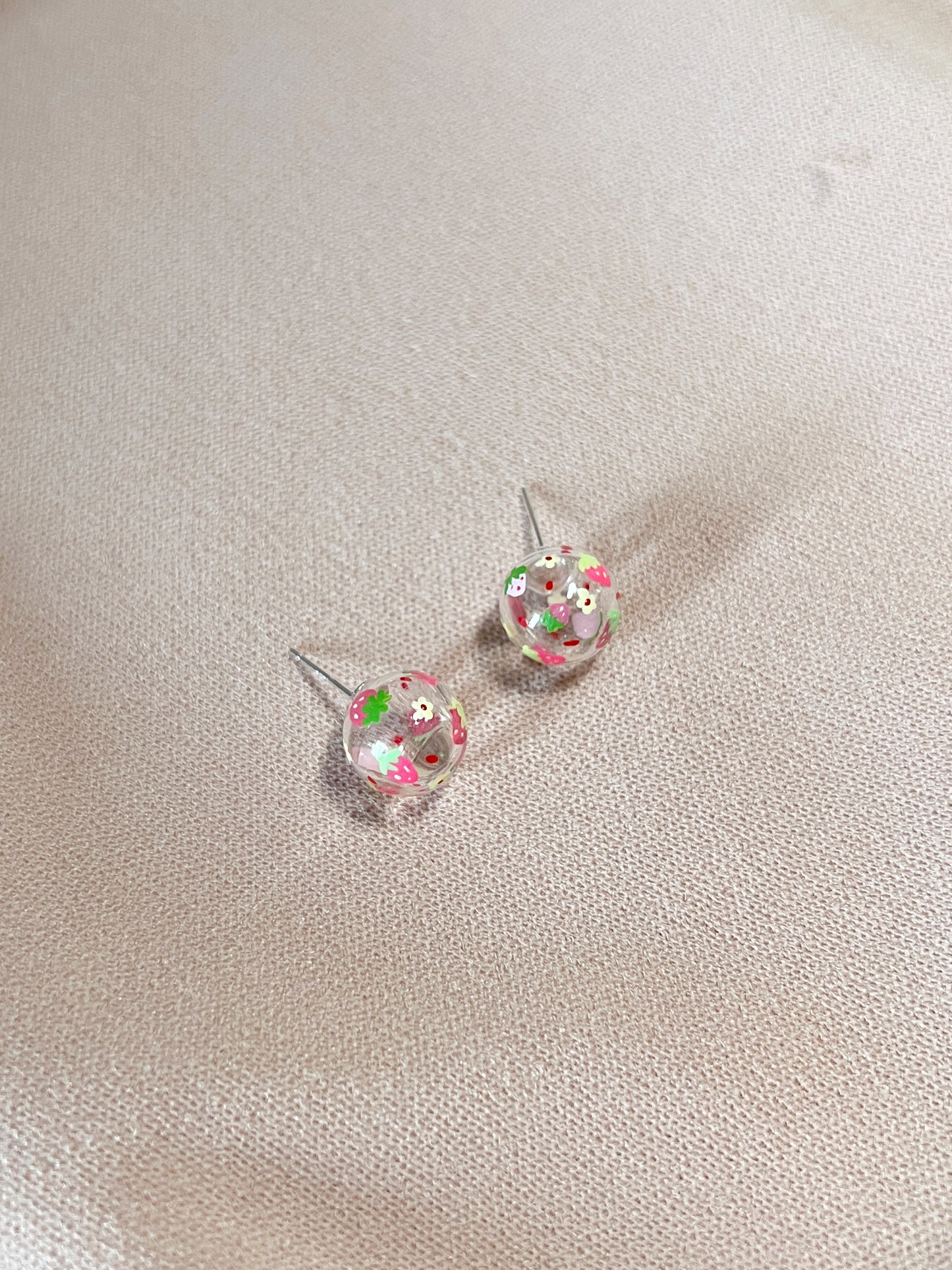 Strawberry Bubbles studs