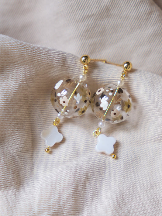Snowy Winter Ball Studs (925 silver)