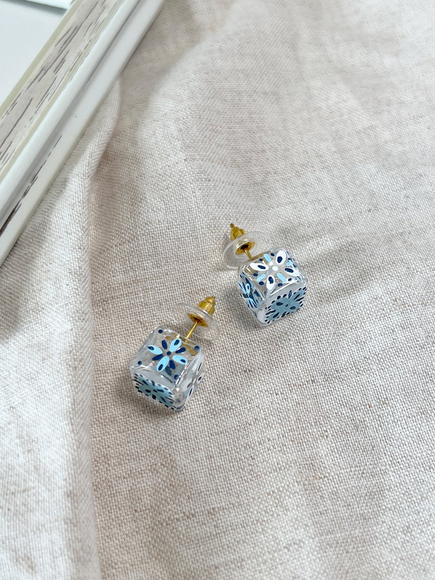 Light Blue Tile Square Studs