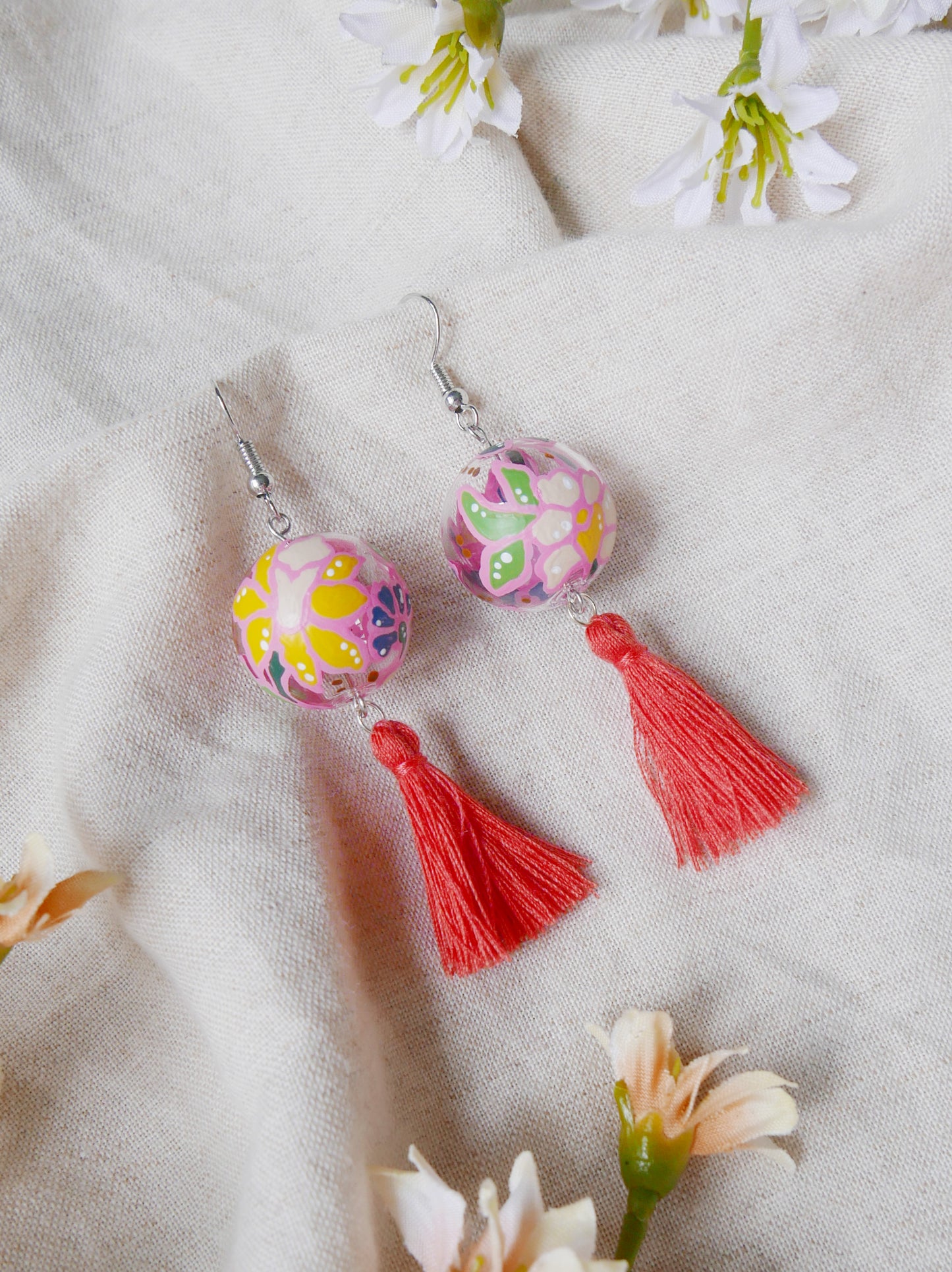 Batik Pink Earrings