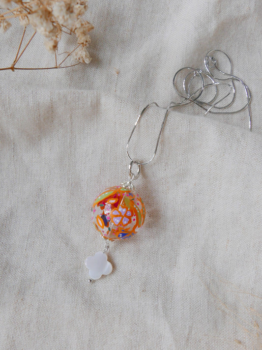 Batik Orange Necklace (925 Silver)