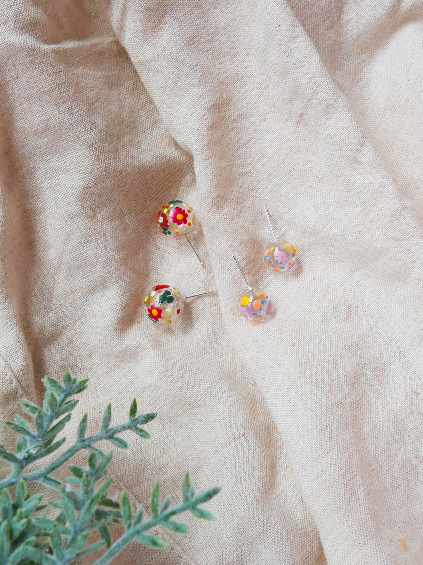 Floral Studs Set A (925 silver)