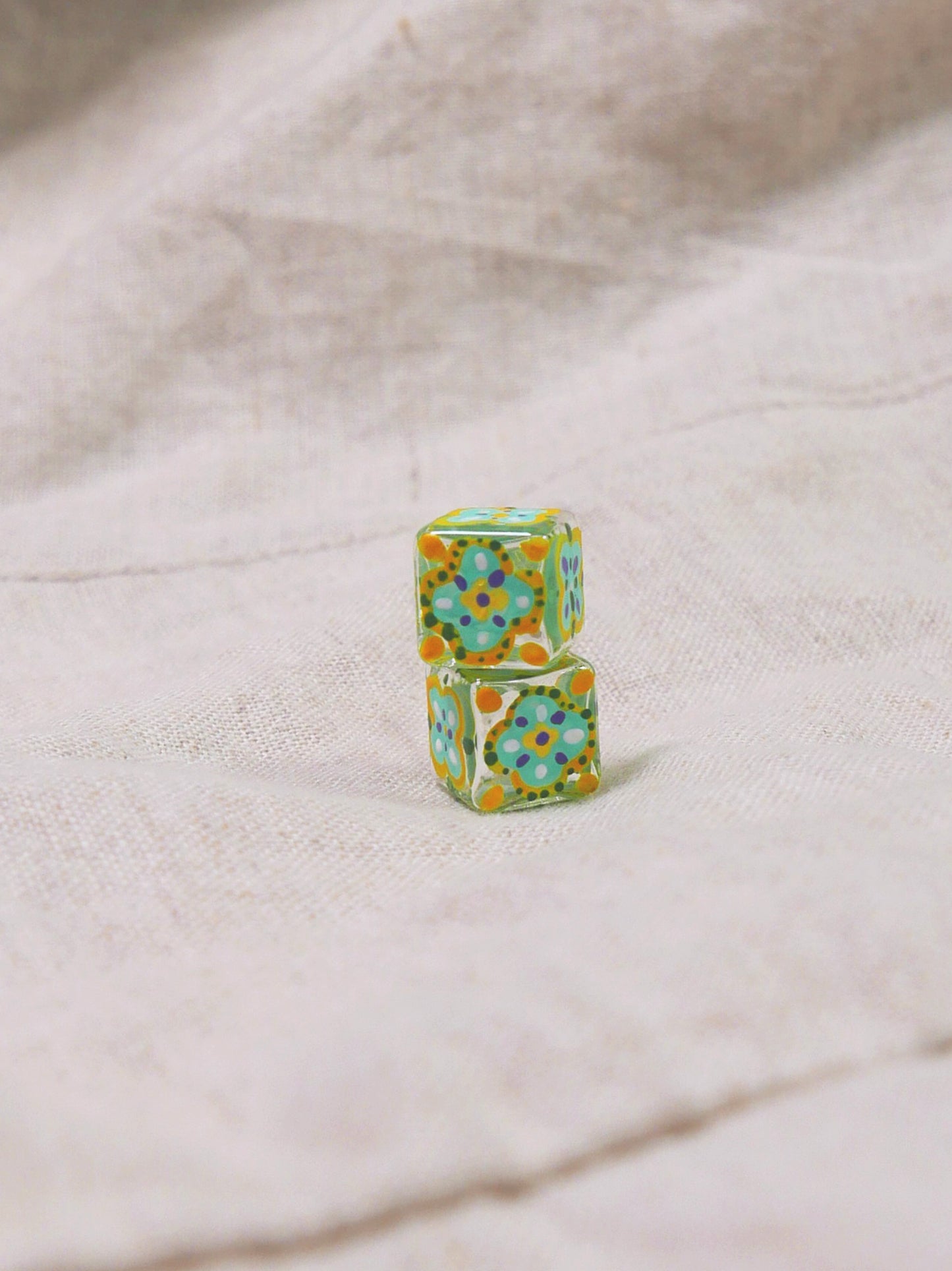 Green Square Tile Studs