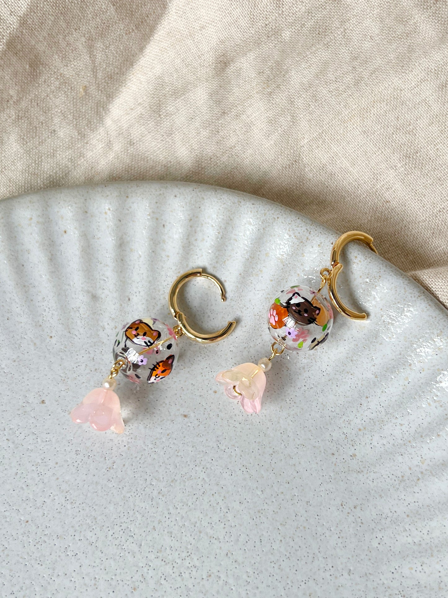 Meow Earrings (hoops)